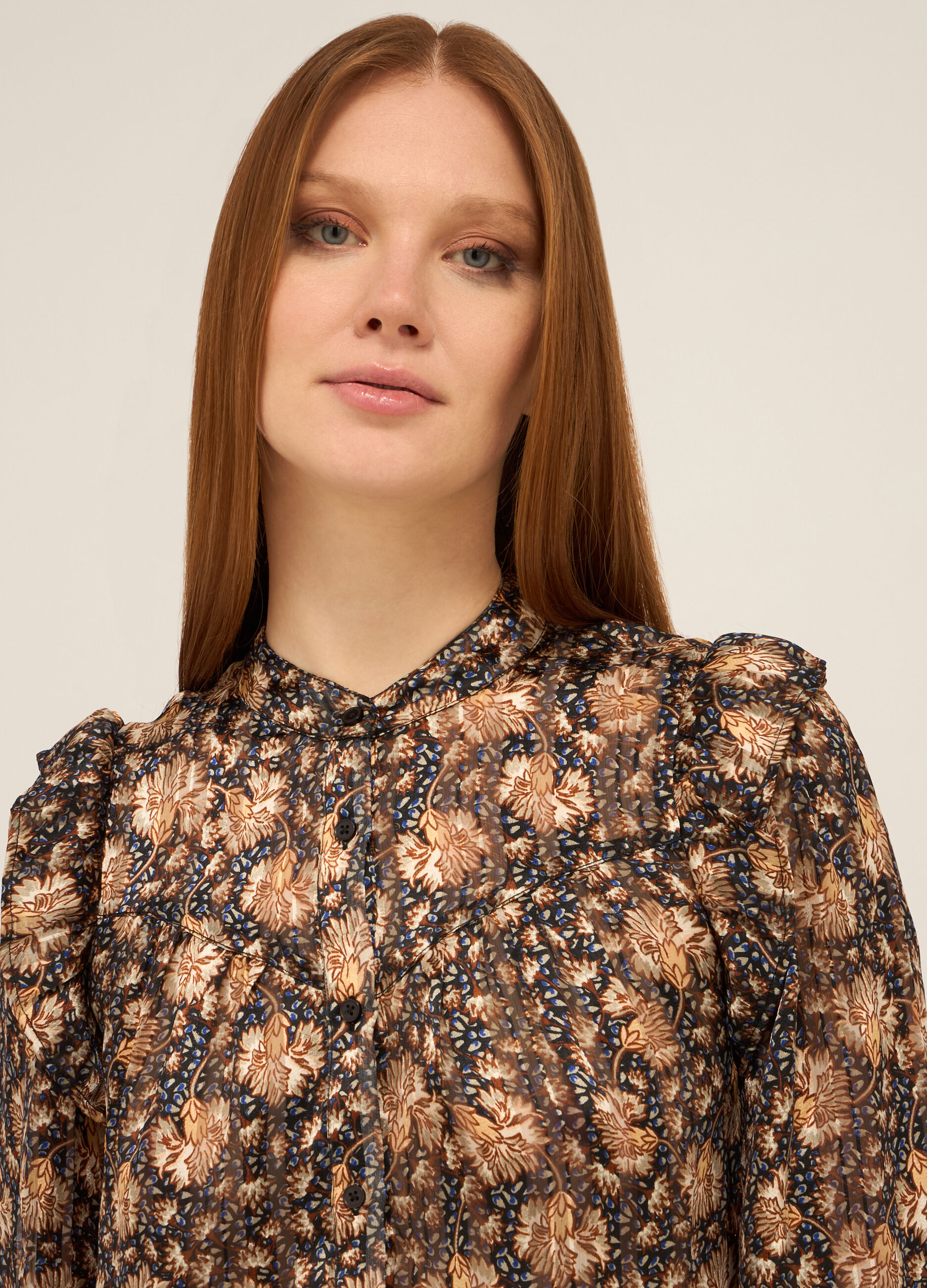 Camicia con colletto alla coreana donna_2