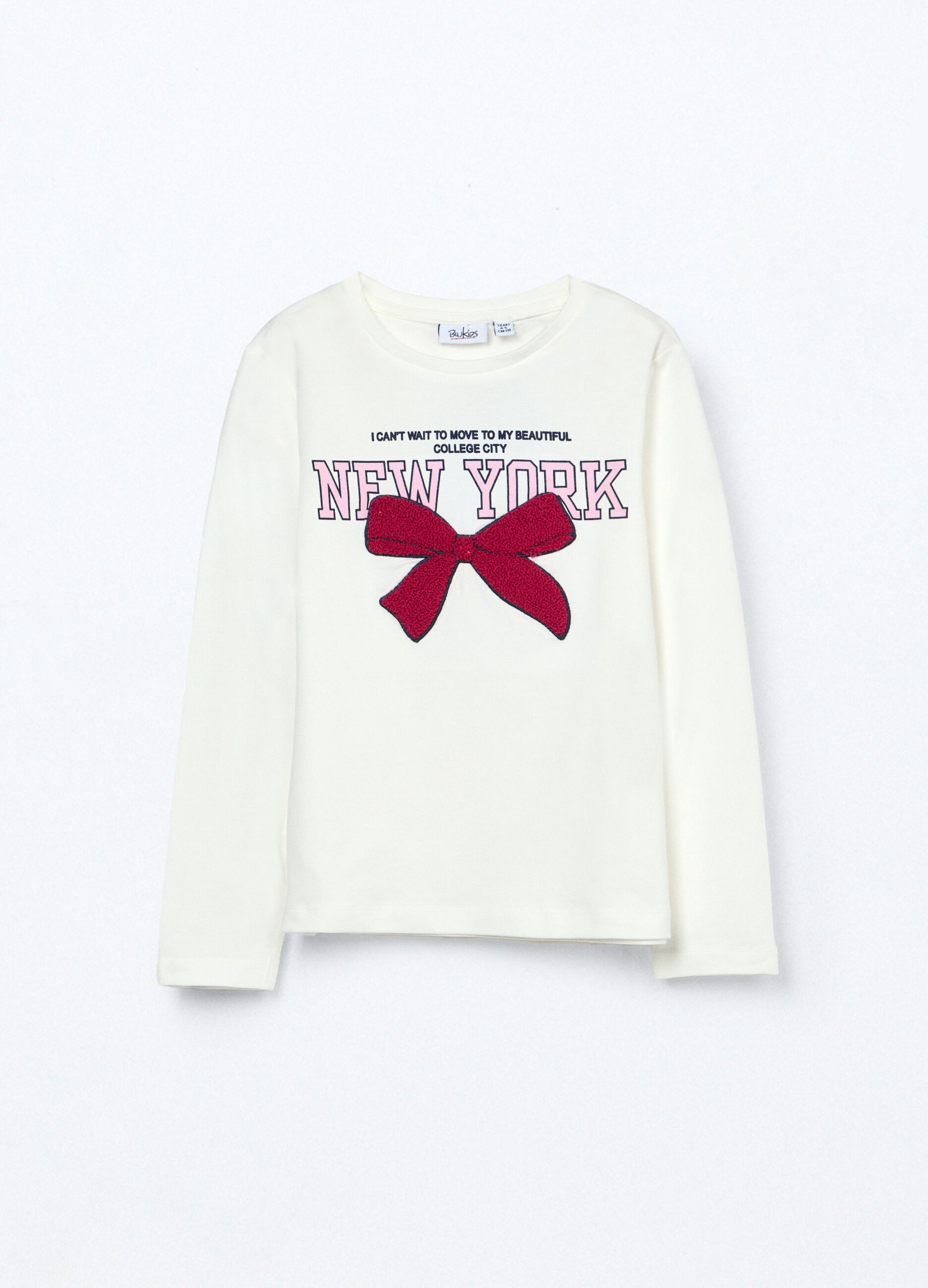 T-shirt in jersey di cotone stretch bambina_0
