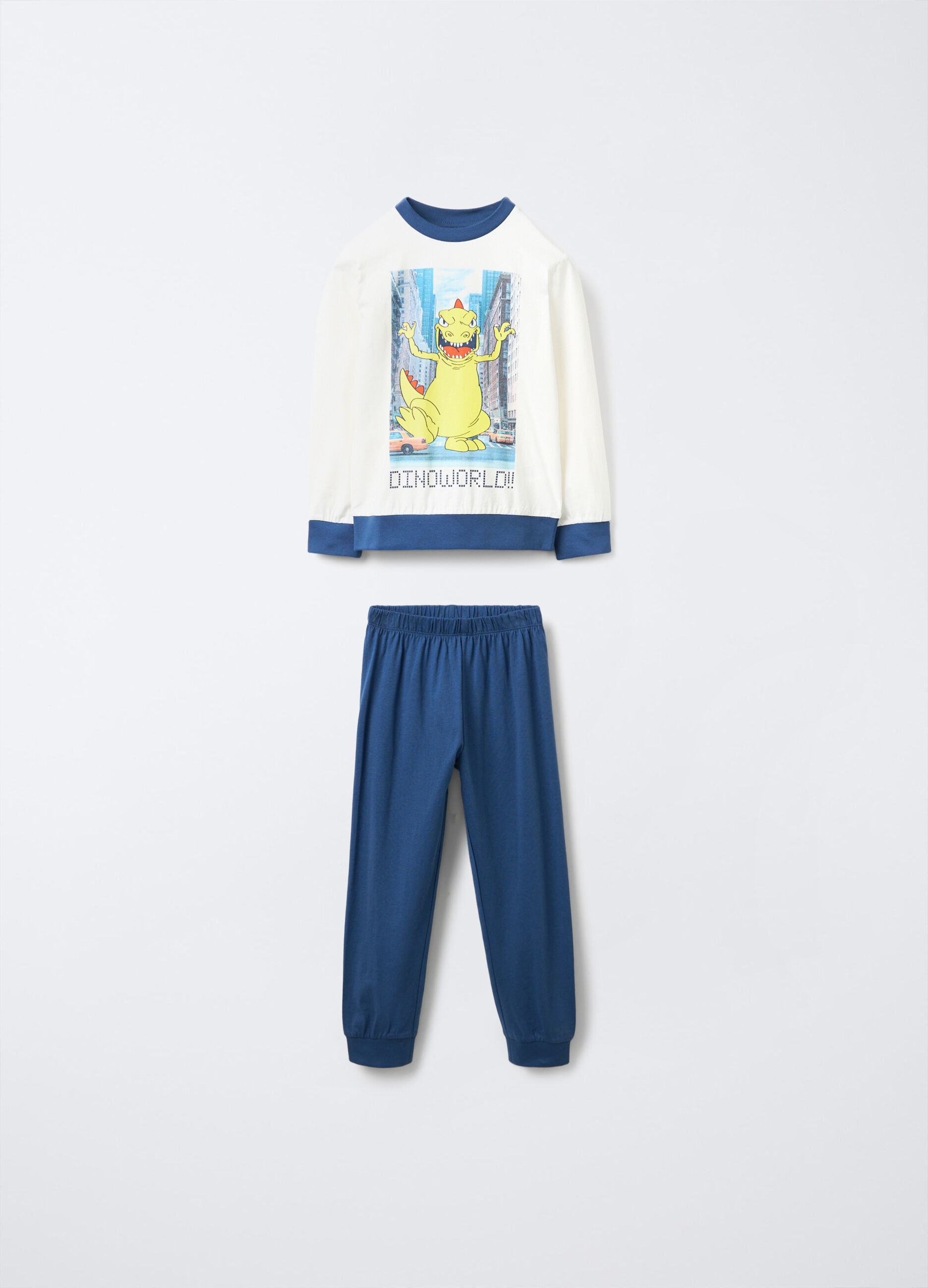Set pigiama lungo in jersey di puro cotone bambino_0