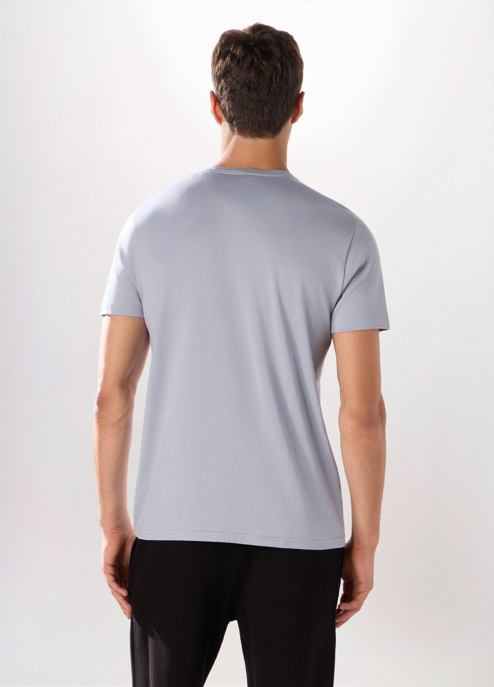 T-shirt girocollo regular fit in cotone uomo_1
