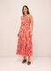 Abito lungo a balze in puro cotone donna_0