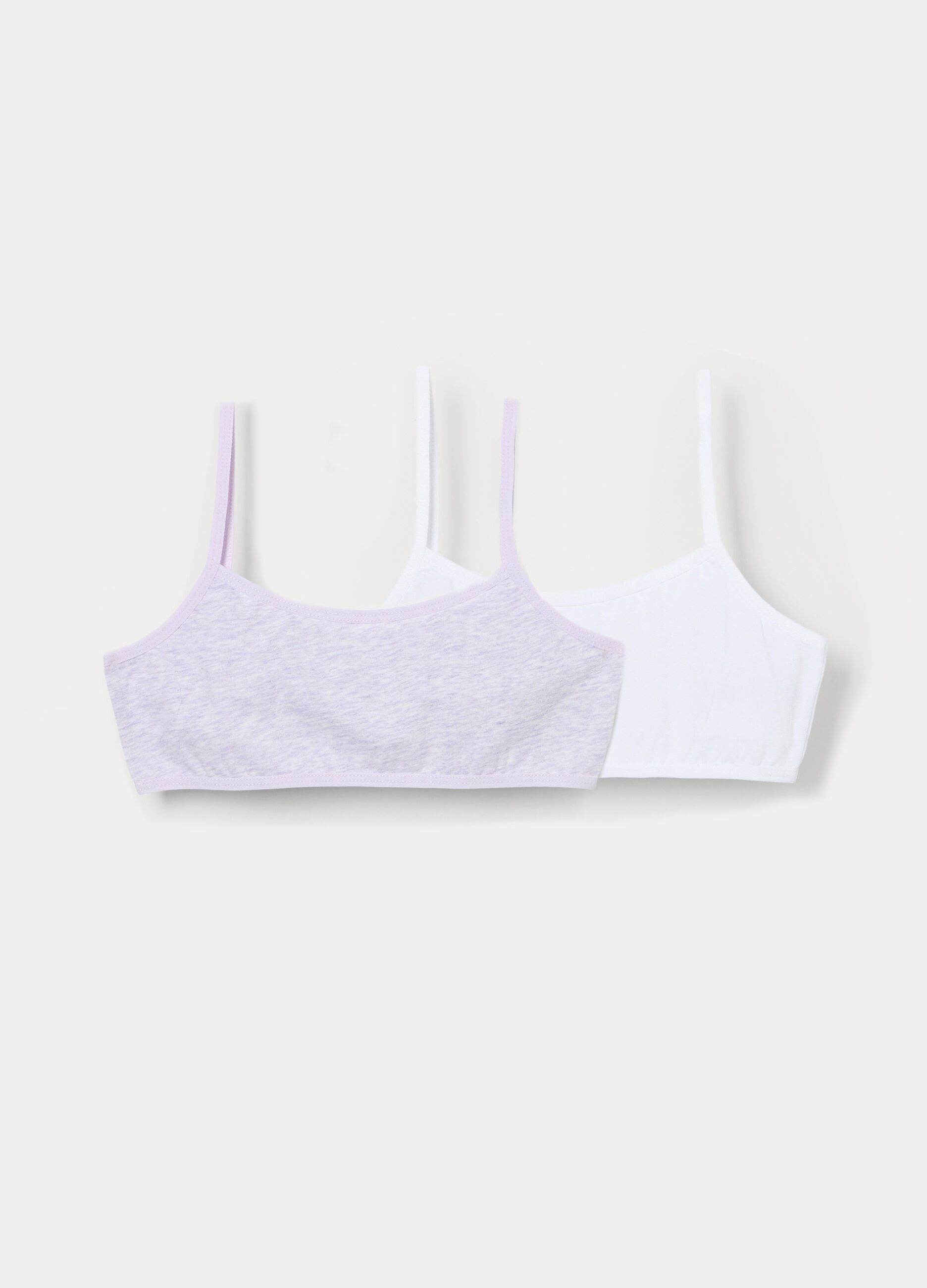 Pack 2 top in jersey di cotone stretch ragazza_0