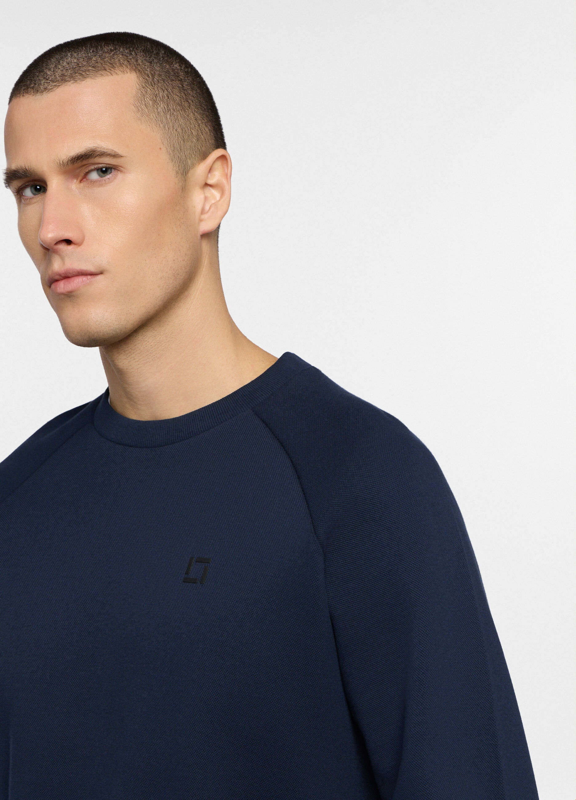 Felpa girocollo in interlock uomo_2