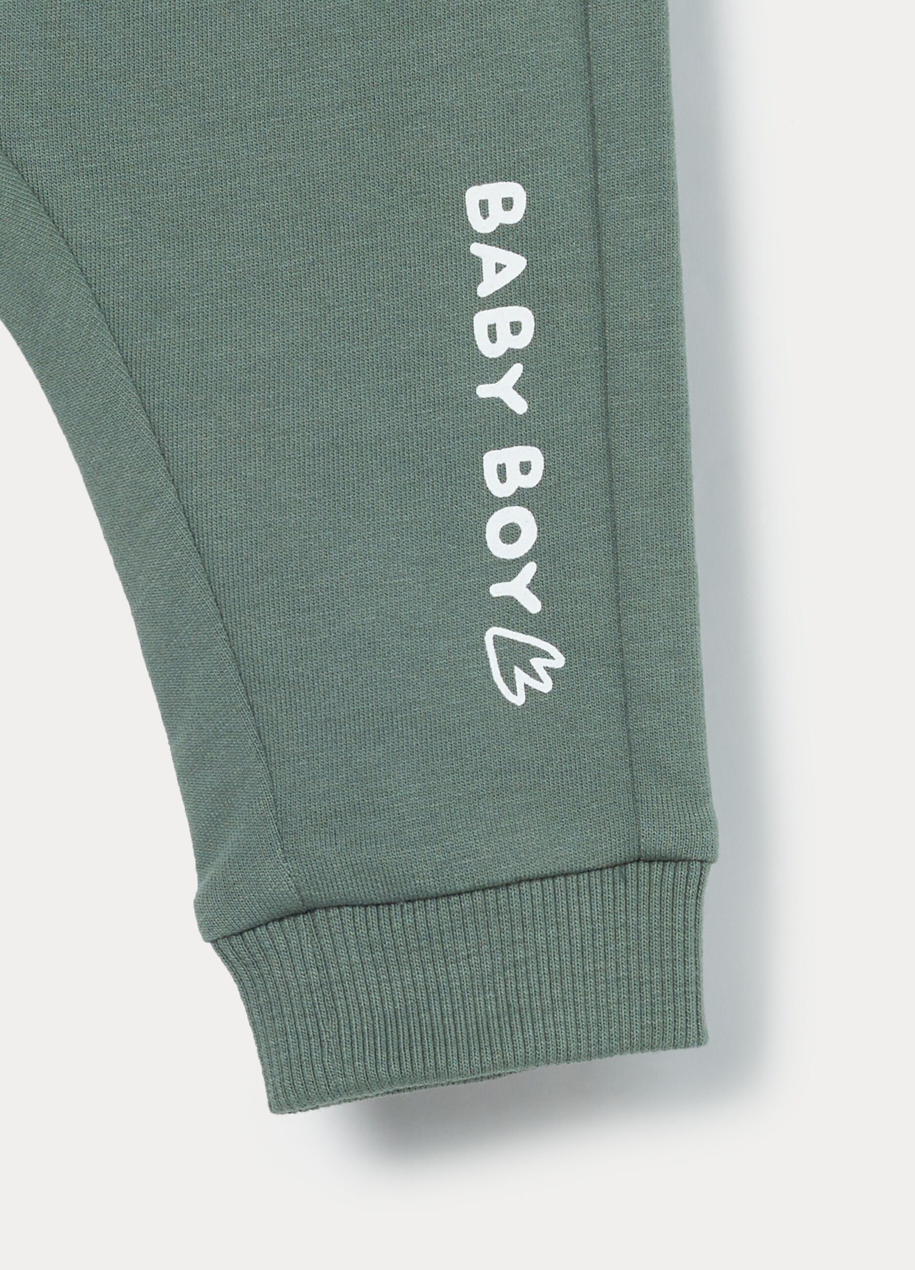 Jogger in french terry di puro cotone neonato_2