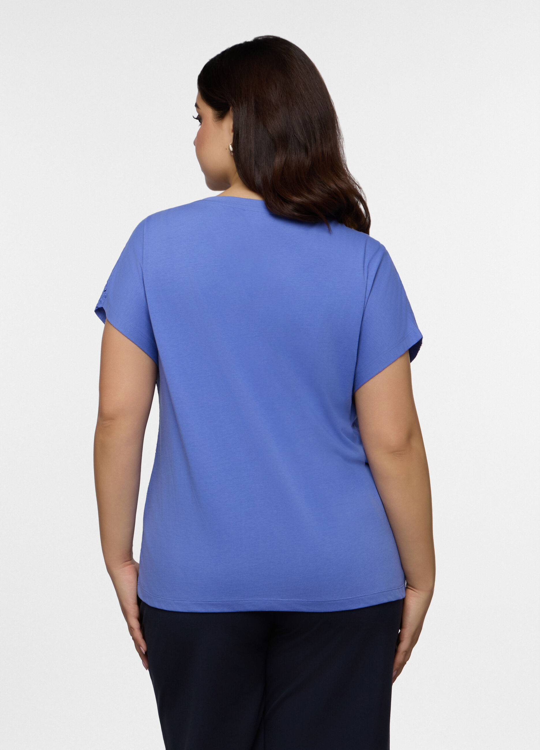 T-shirt girocollo donna curvy