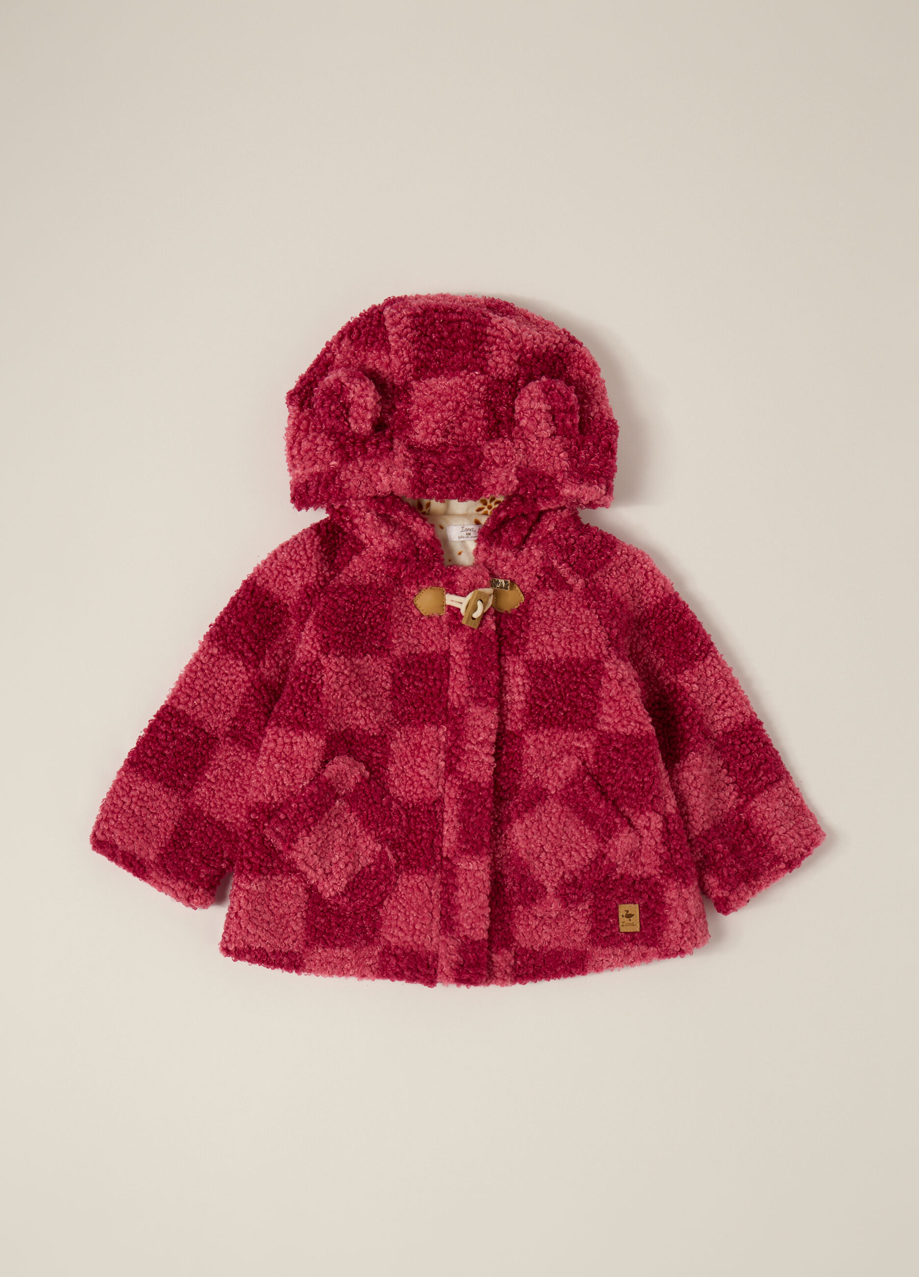Giacca rosa in sherpa per neonata_0