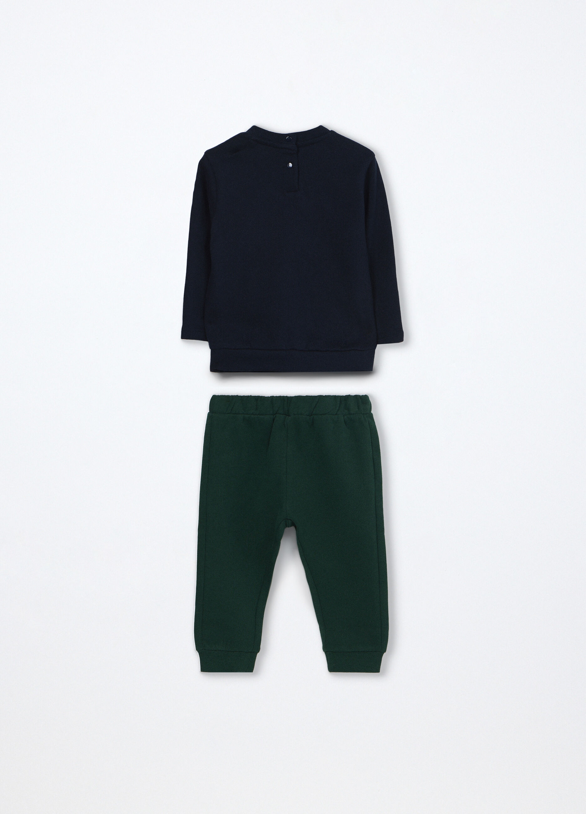 Jogging set in puro cotone fleece neonato_1