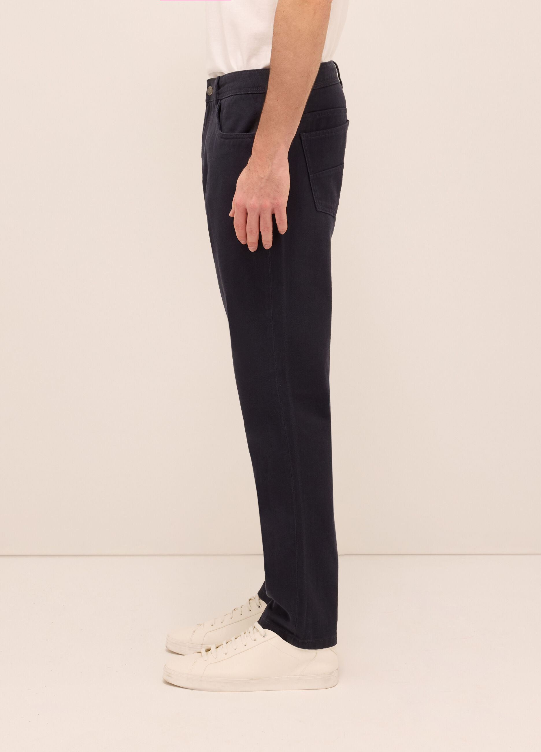Pantalone 5 tasche in twill di cotone uomo