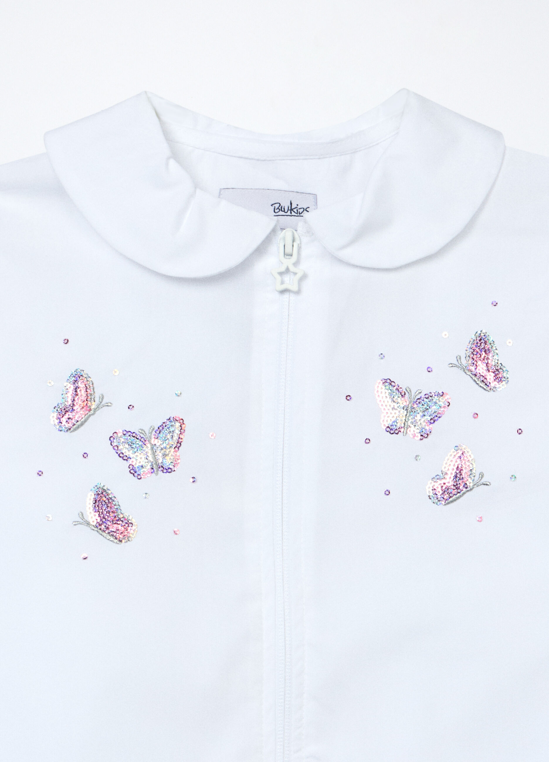 Grembiule full zip con paillettes bambina_2