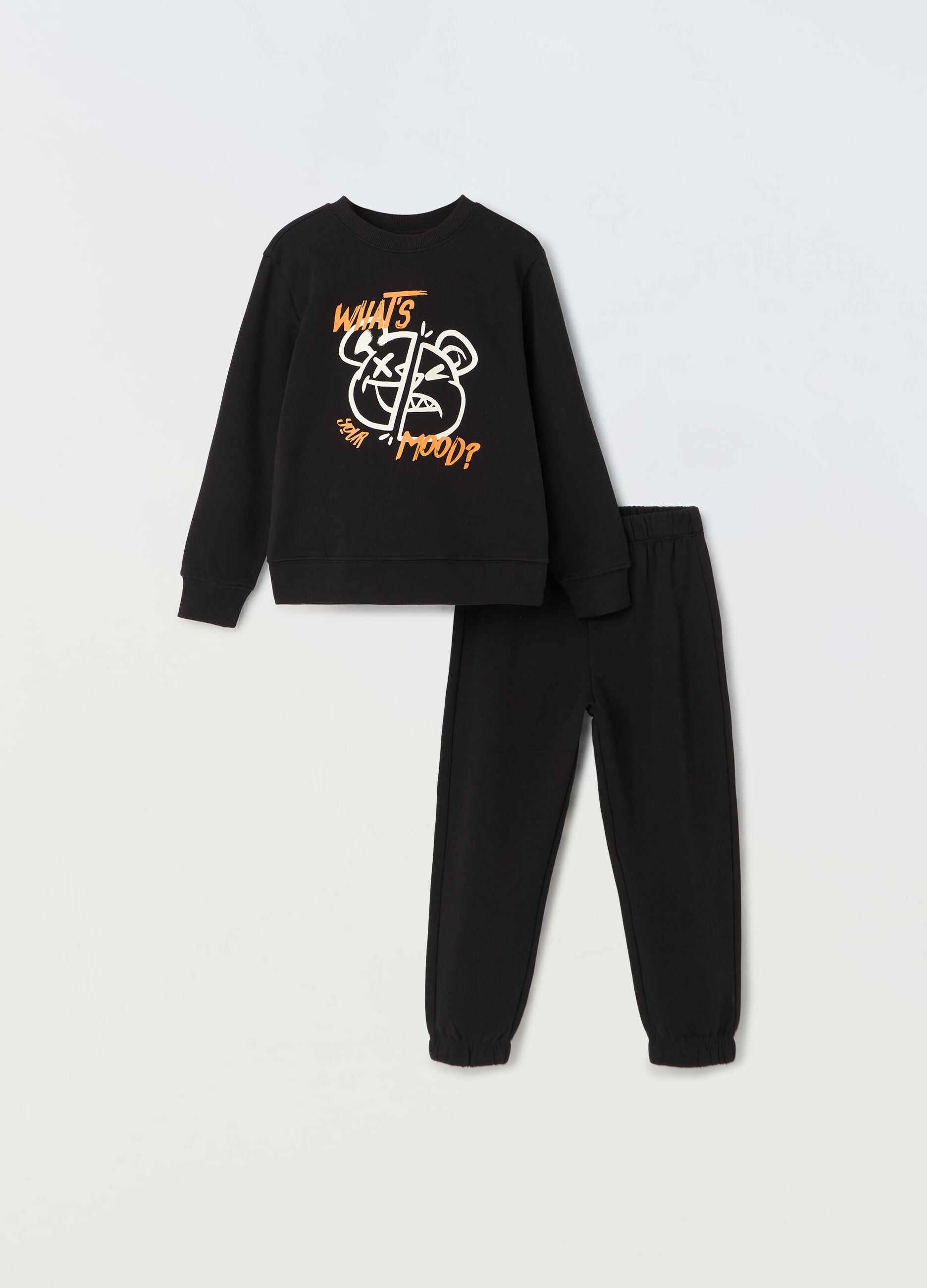 Jogging set in felpa di puro cotone bambino_0