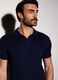 Polo a maniche corte in cotone e seta uomo_2