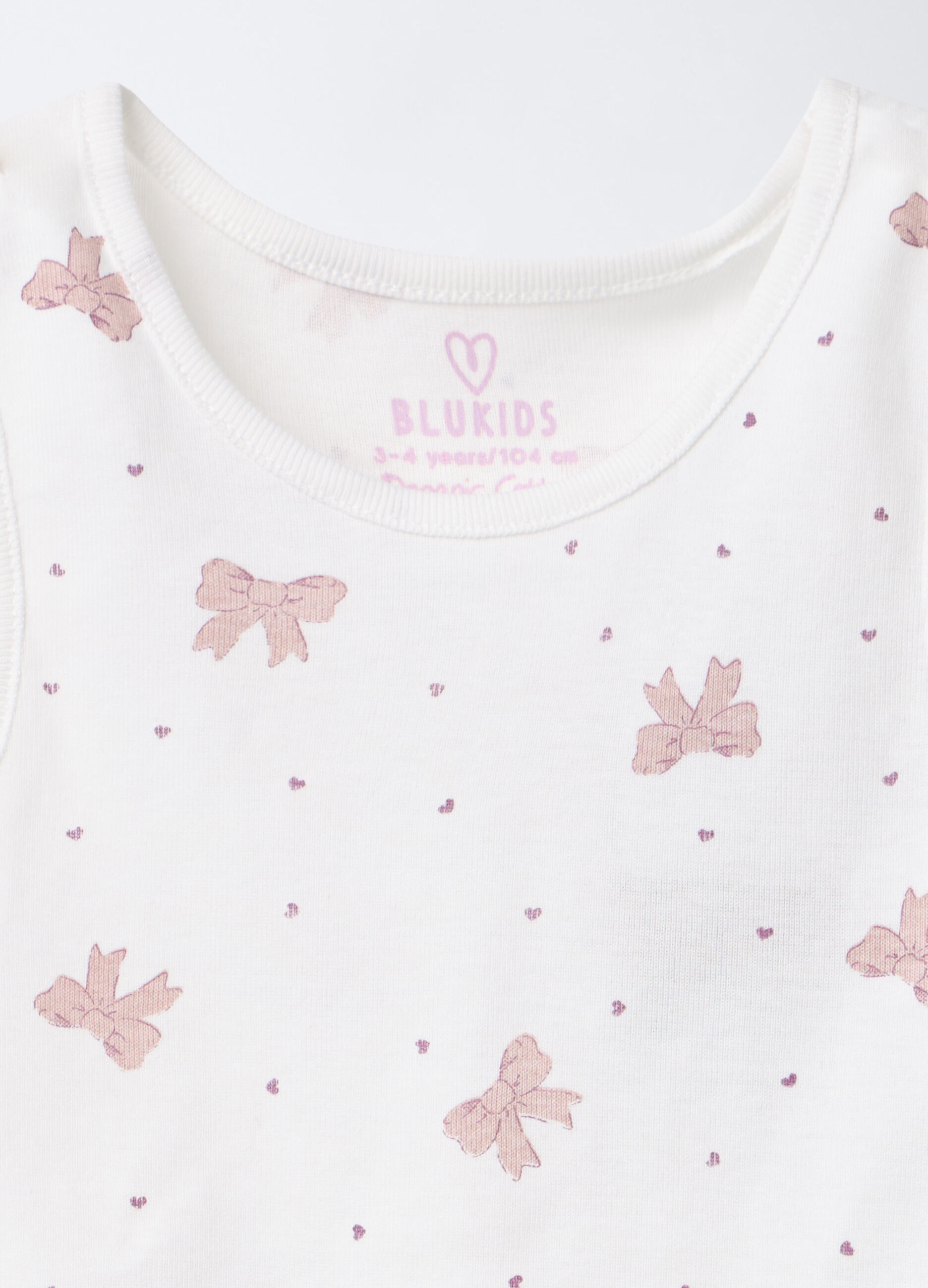 Pack 3 canotte in costina di puro cotone bambina_2