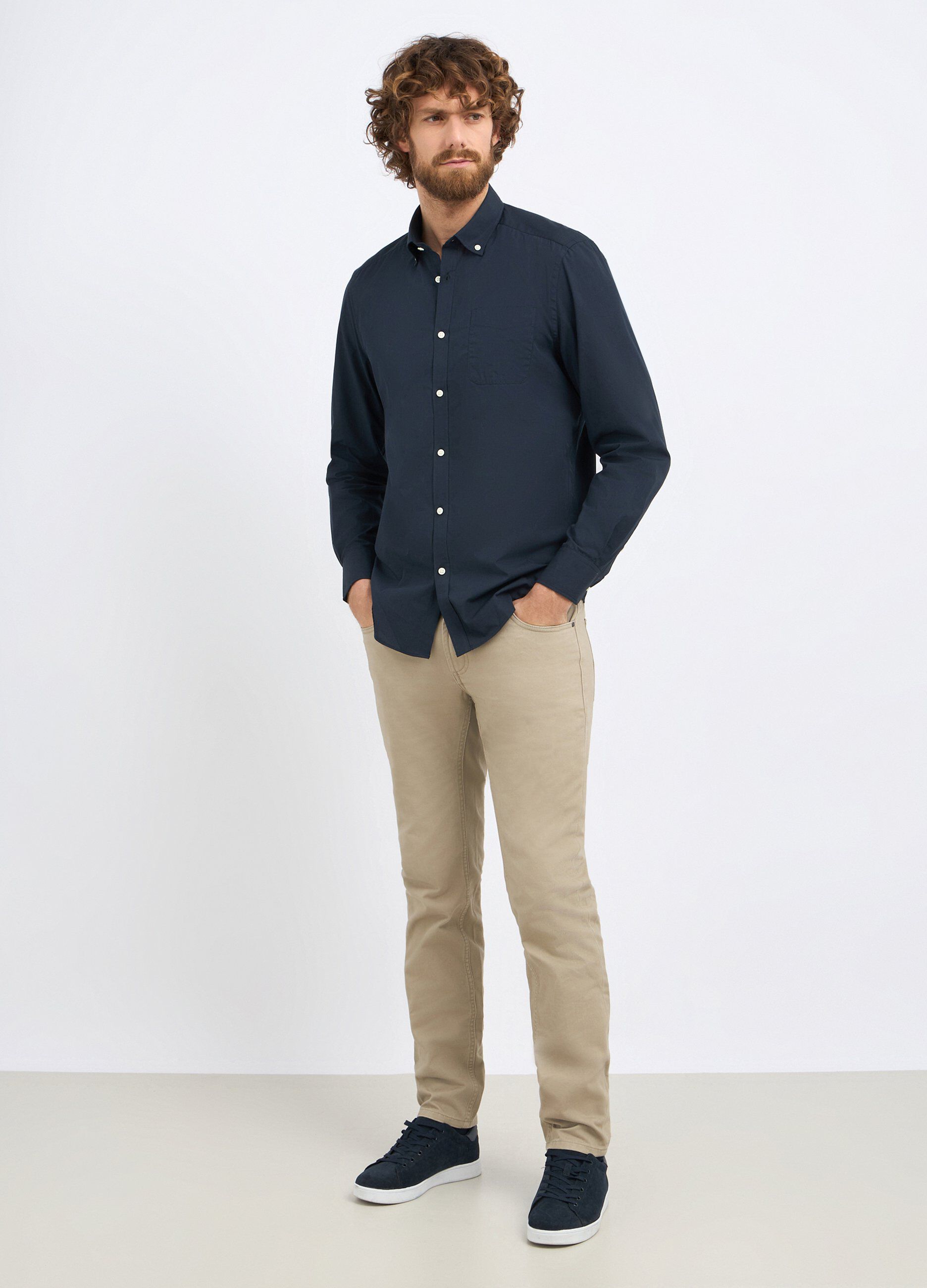 Pantaloni in puro cotone modello 5 tasche uomo_0