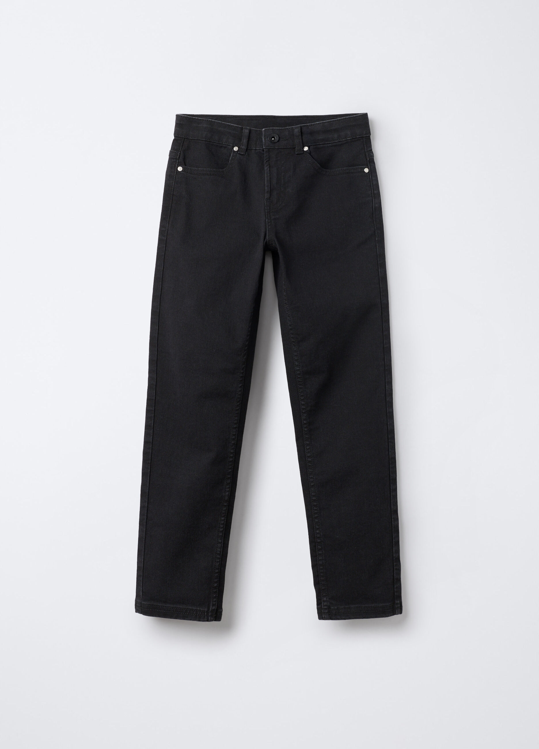 Pantaloni in Comfort Stretch Denim Straight Fit ragazzo_0