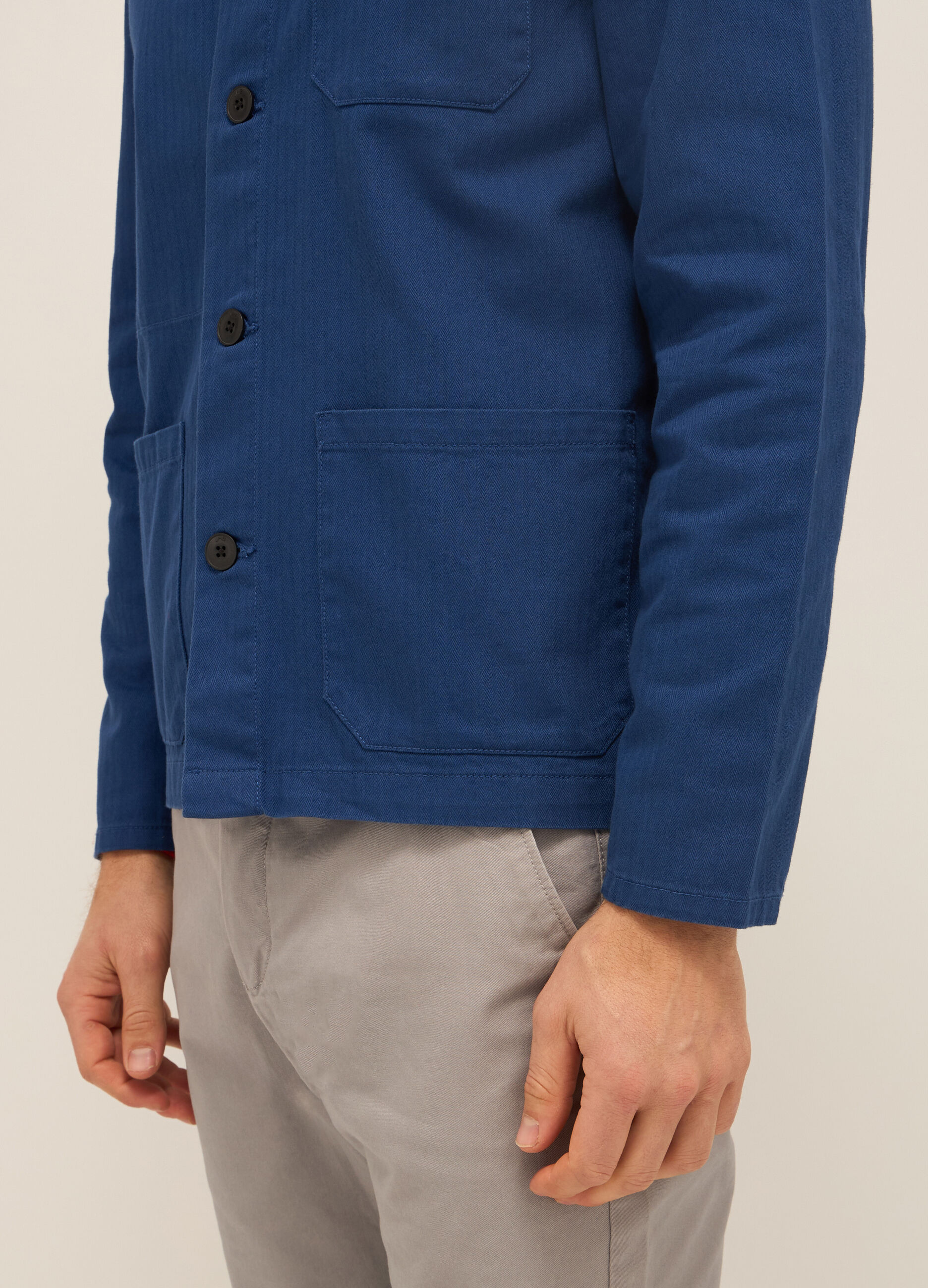 Camicia chore jacket in puro cotone uomo_2