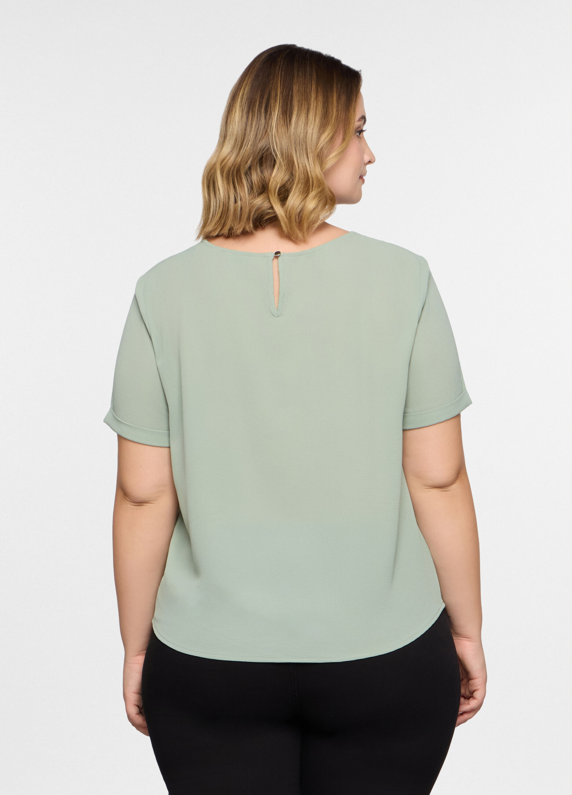 T-shirt girocollo stretch donna curvy_1
