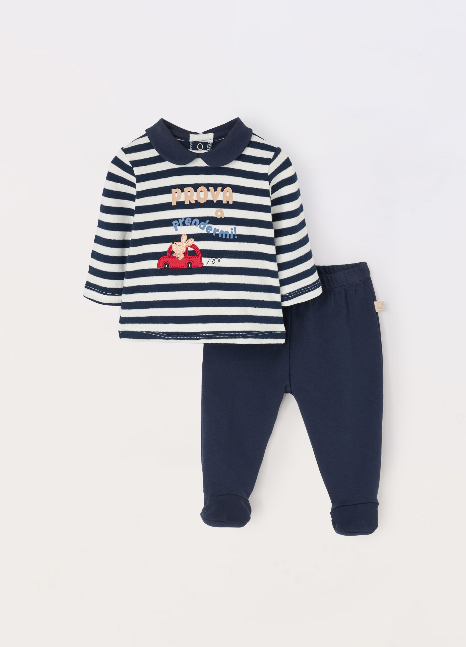 Set in interlock di puro cotone neonato_0