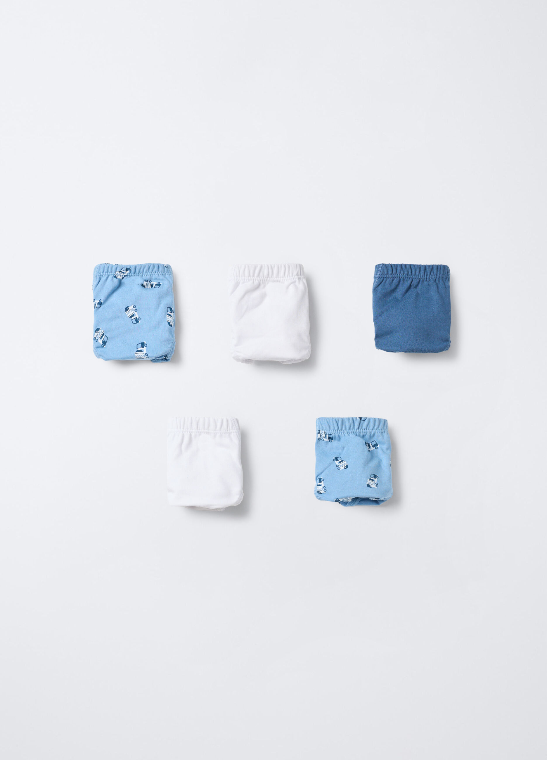 Pack 5 slip in jersey di puro cotone bambino_0