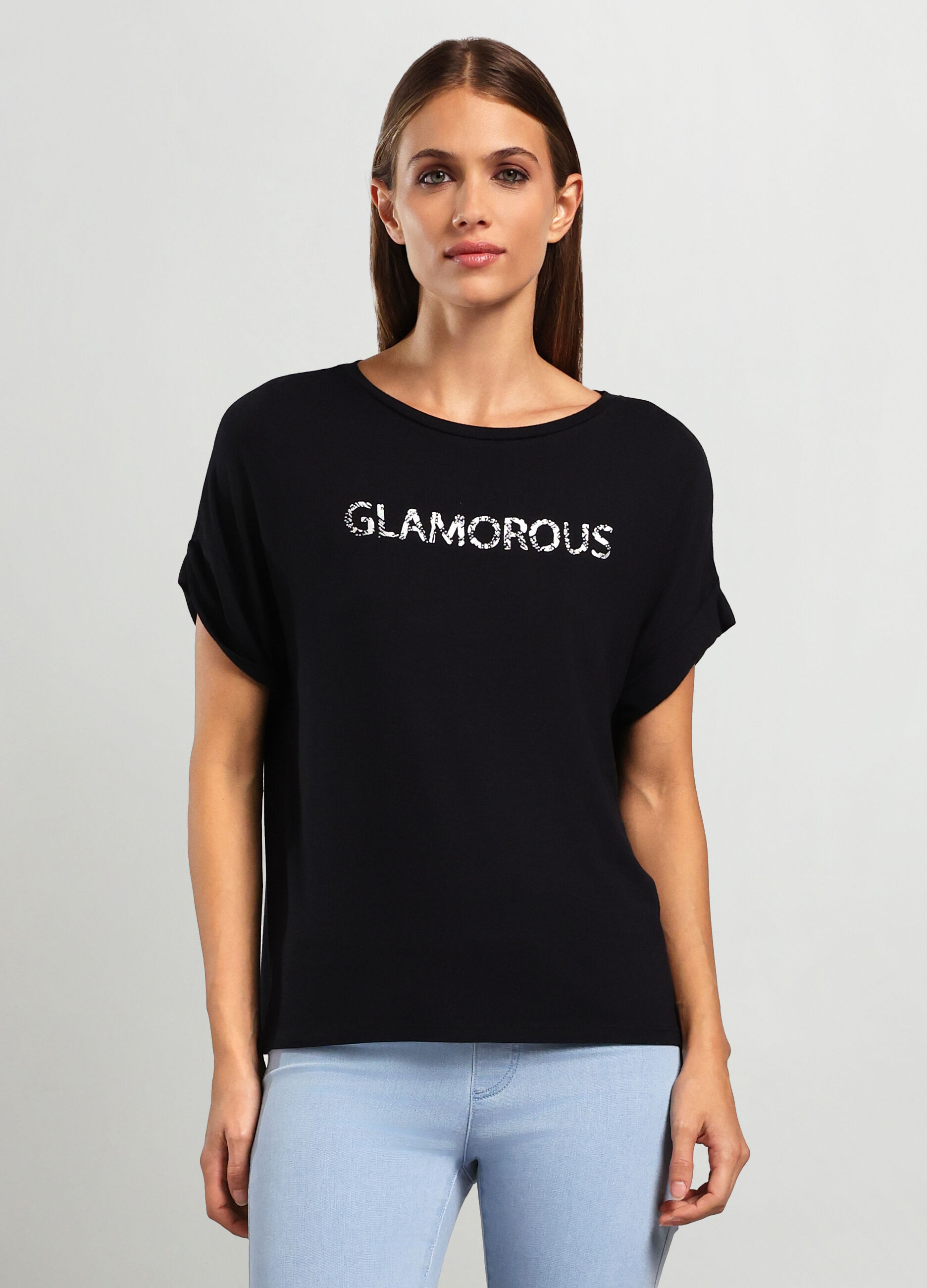 T-shirt in jersey stretch di viscosa donna_0