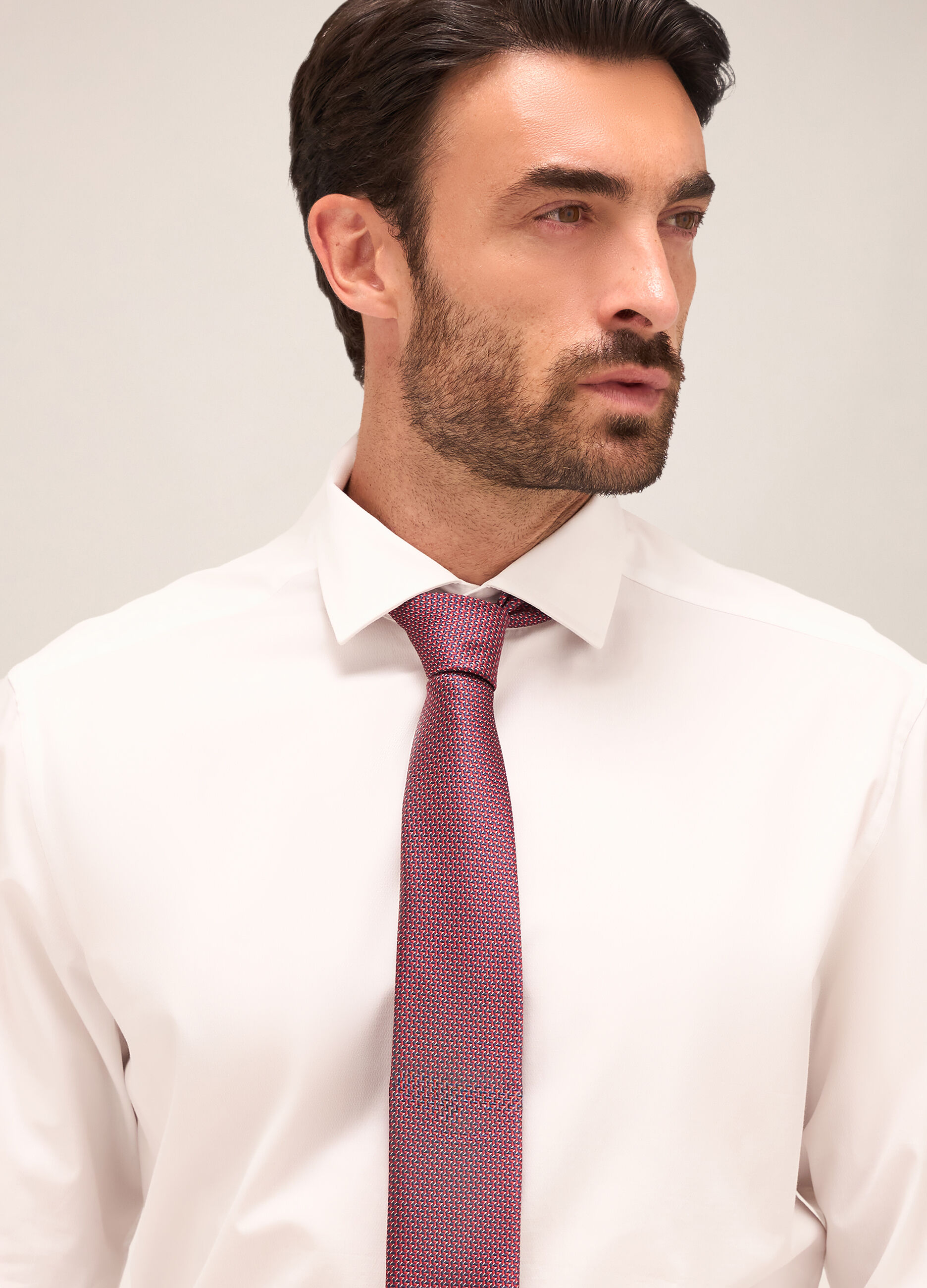 Camicia regular fit colletto francese in cotone uomo_2