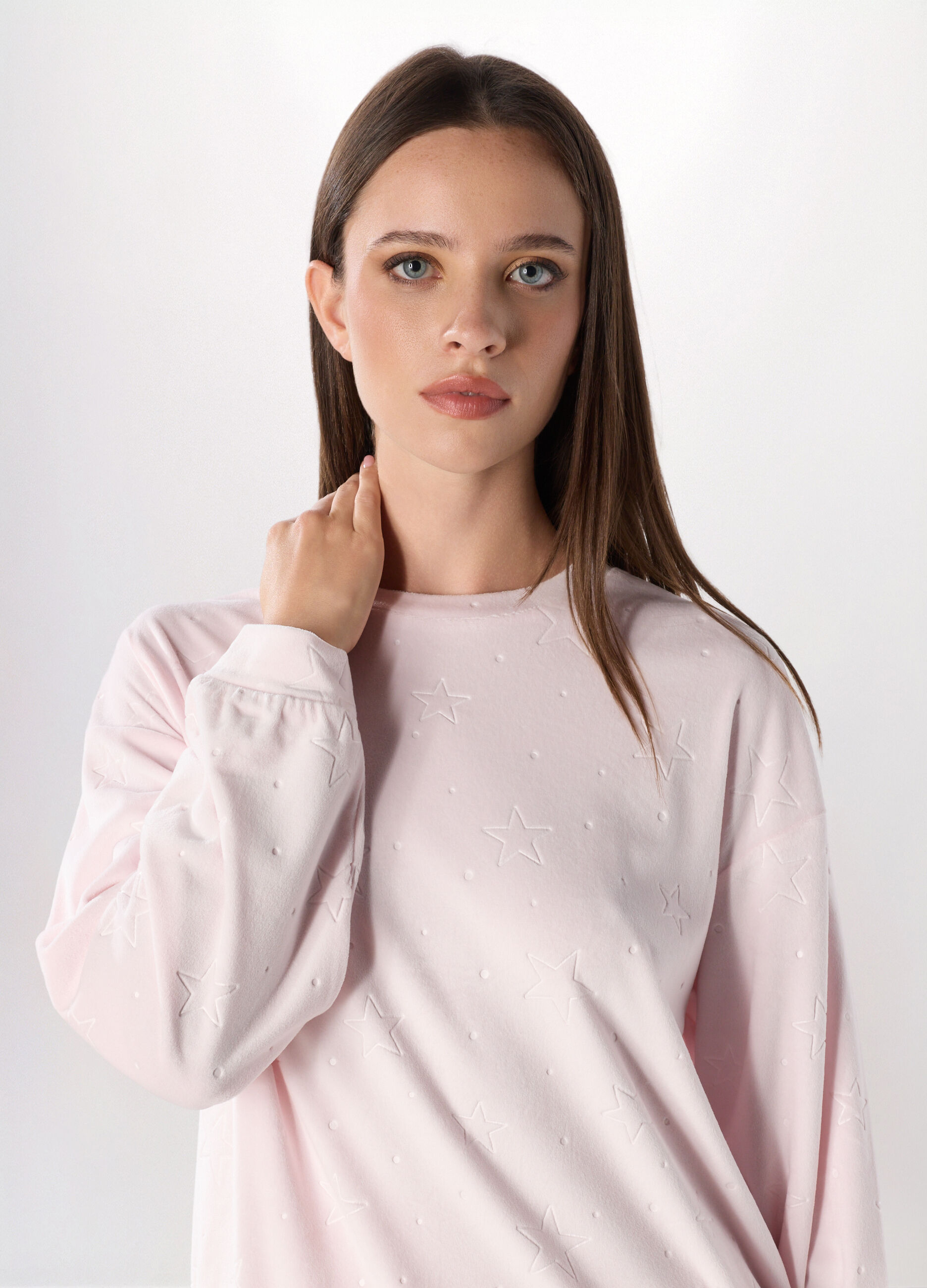 Top pigiama velour donna_2