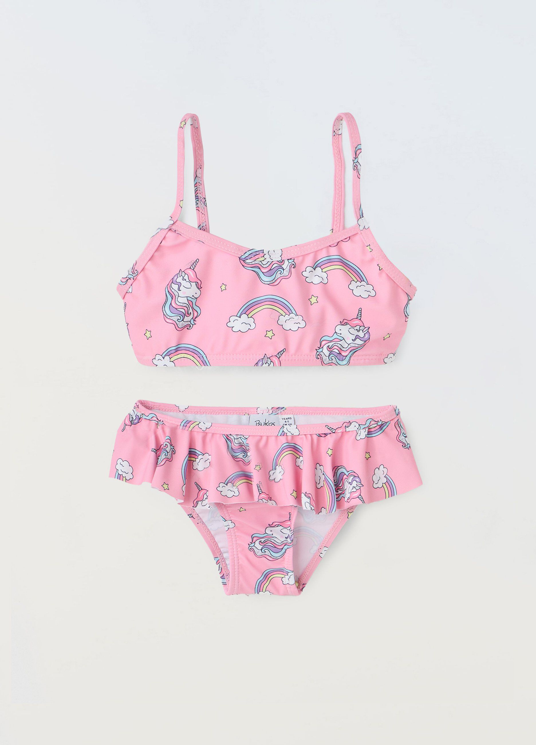 Bikini con stampa unicorno bambina_0