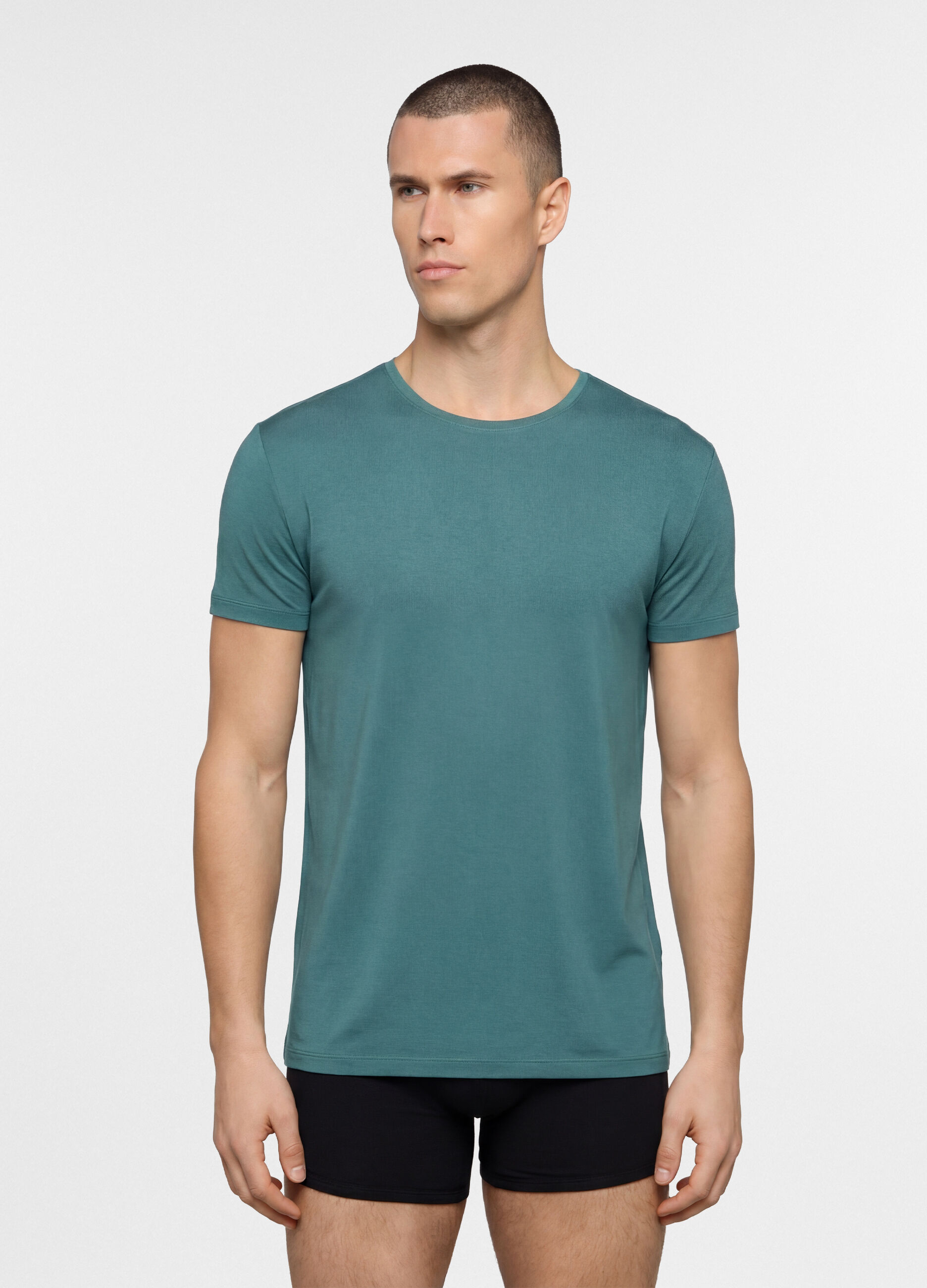 T-shirt intima girocollo in viscosa di bamb&ugrave; uomo