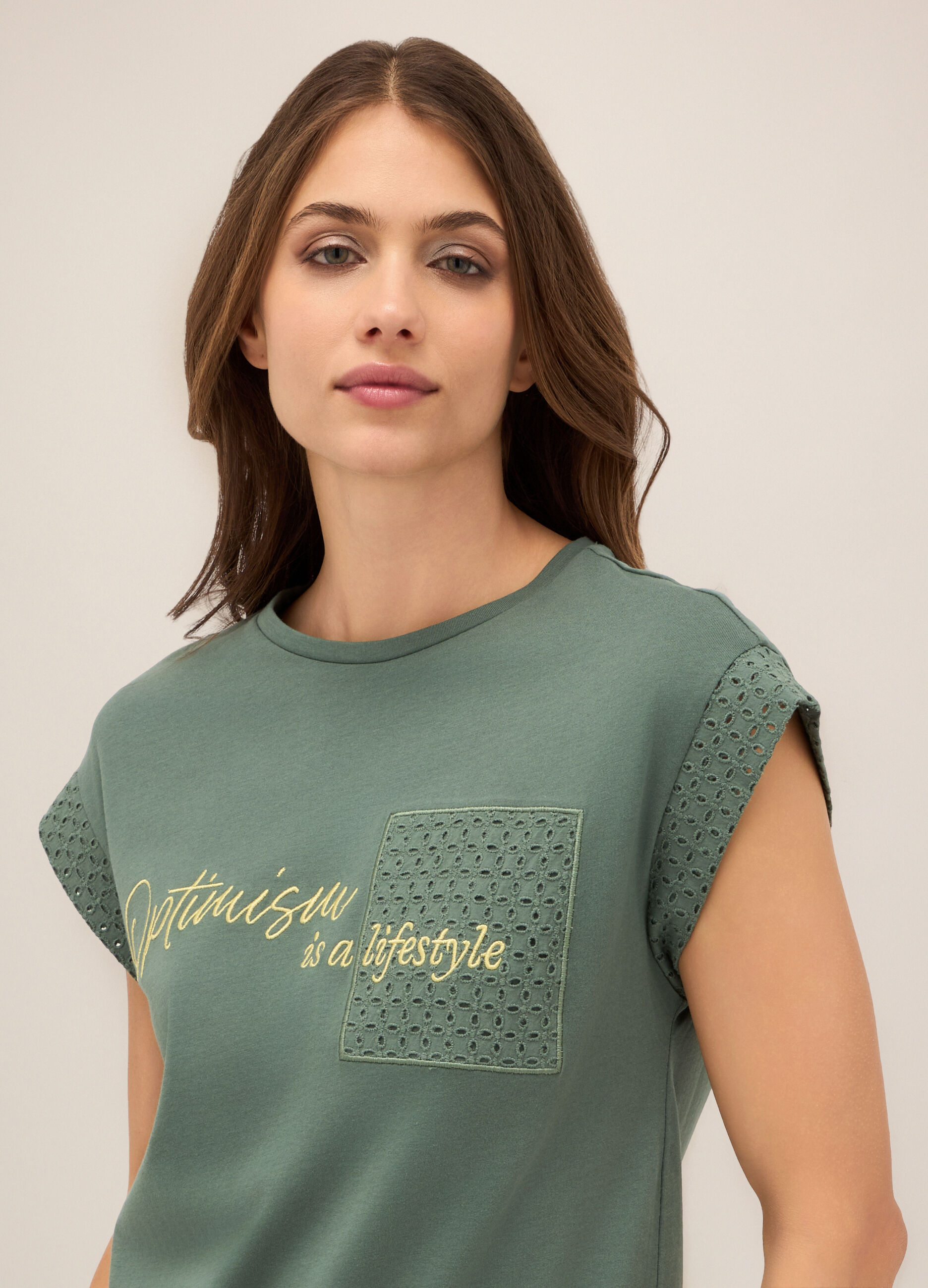 T-shirt in puro cotone donna_2