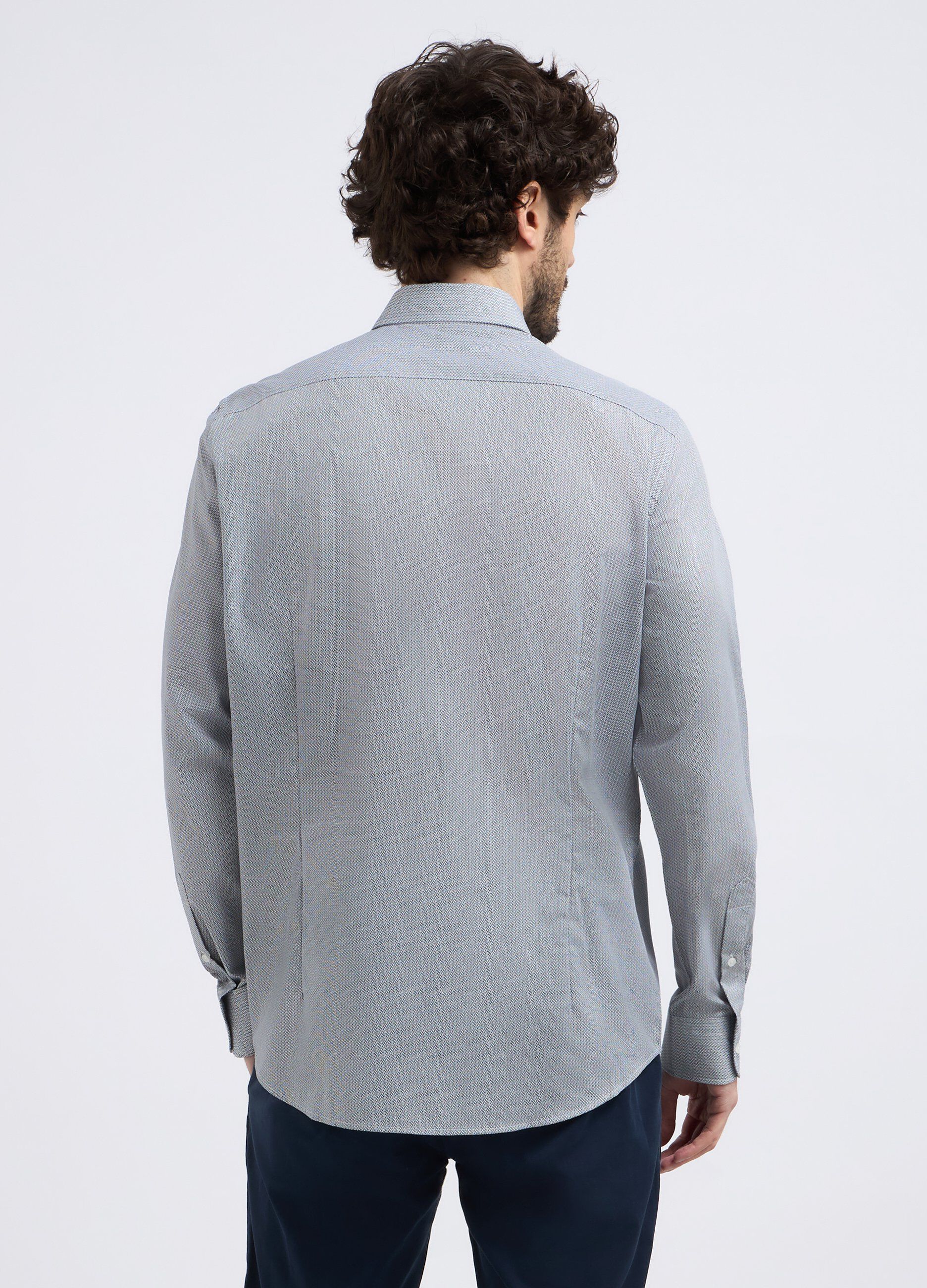 Camicia a maniche lunghe in fantasia uomo_1