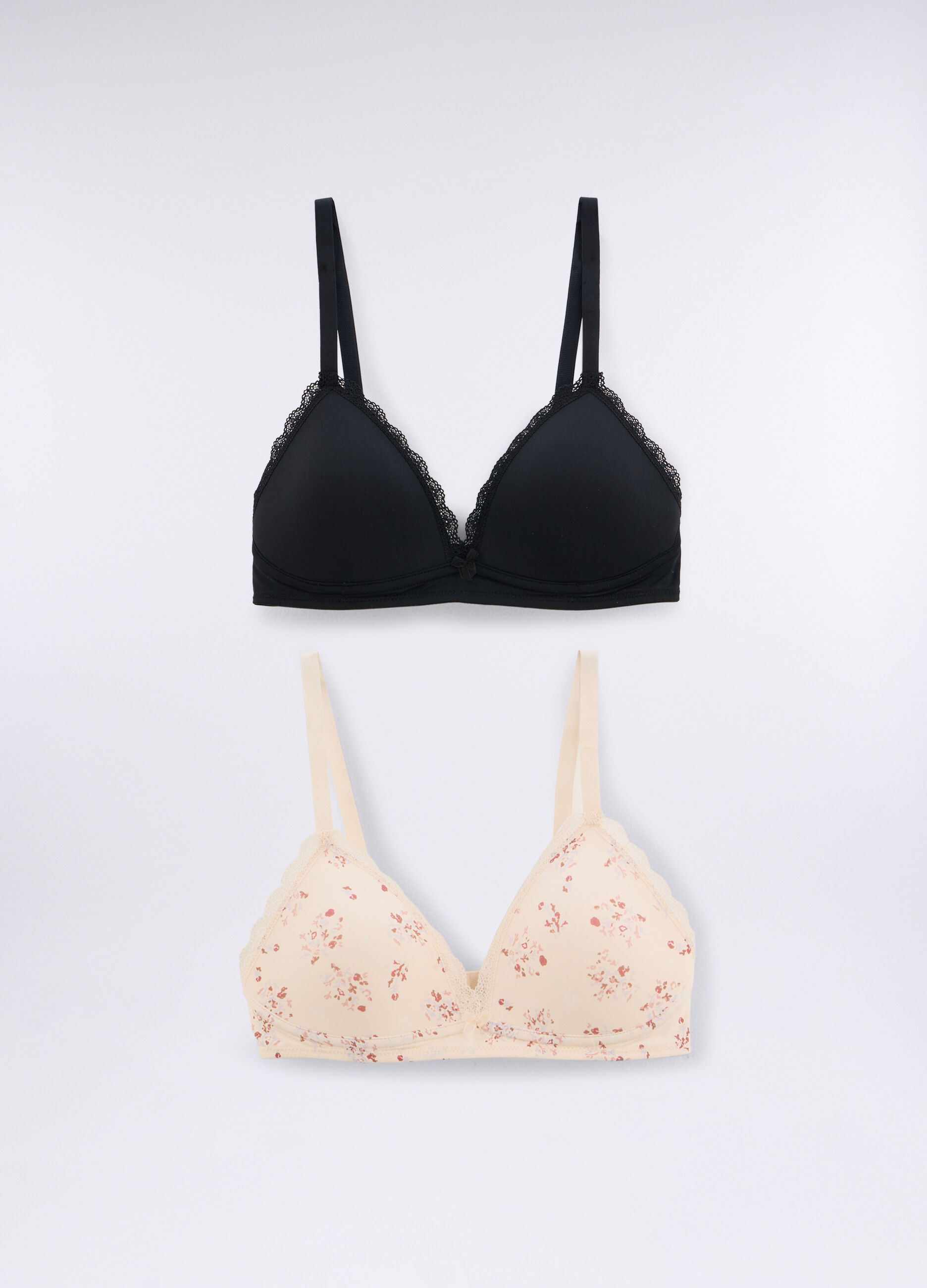 Pack 2 reggiseni a triangolo imbottiti in microfibra donna