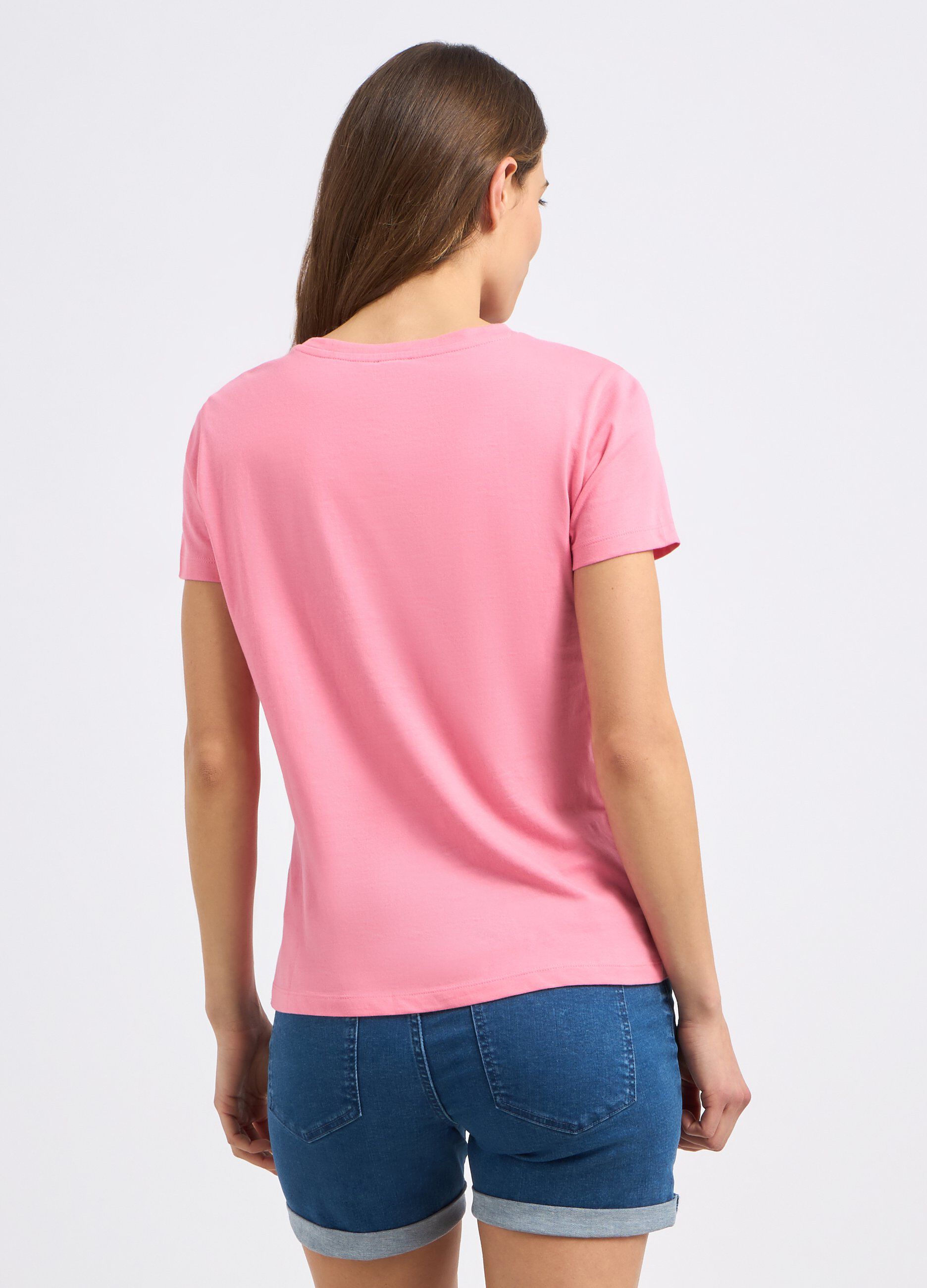 T-shirt in puro cotone con ricamo donna_1