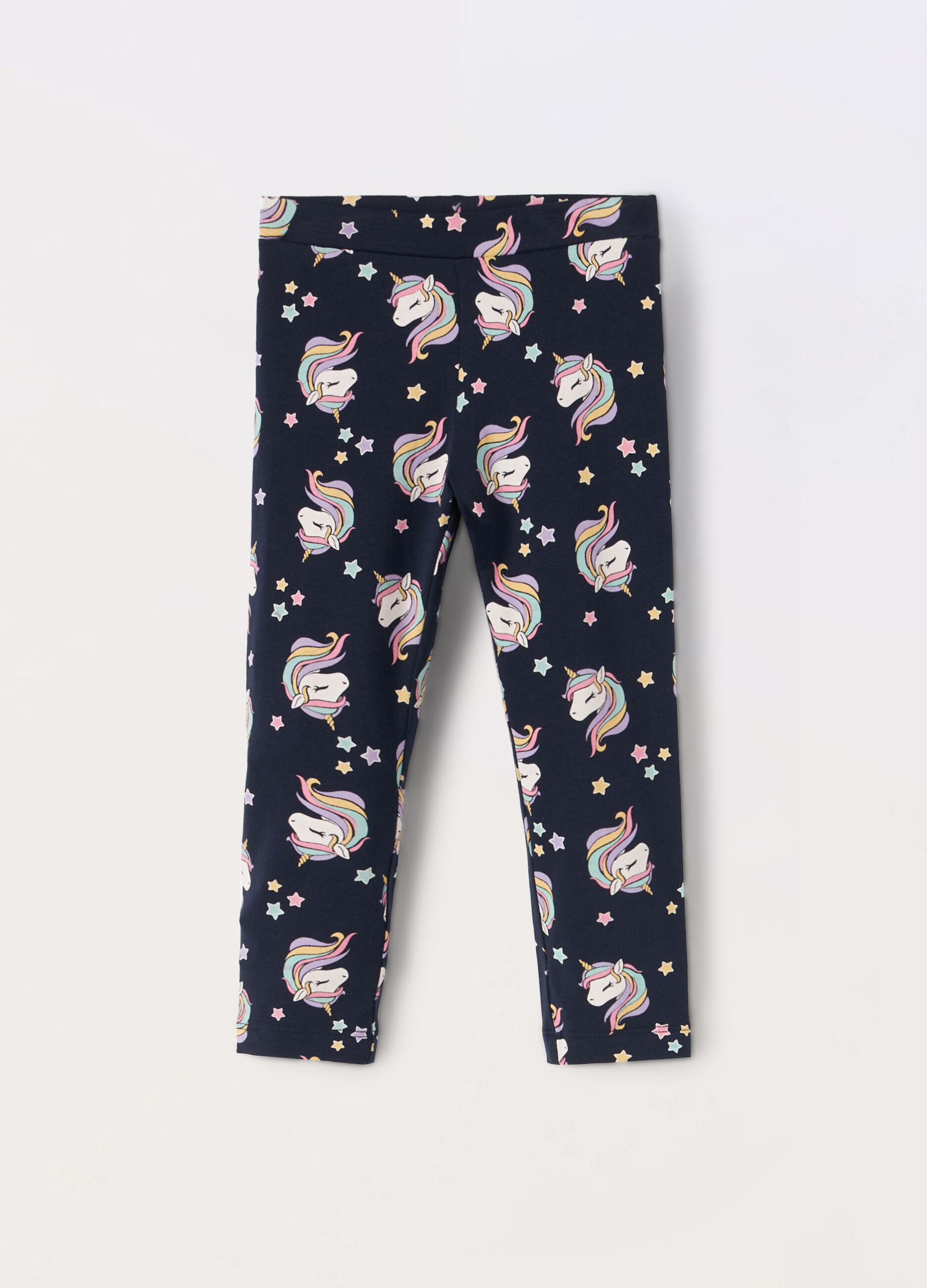 Leggings in jersey di cotone stretch bambina_0