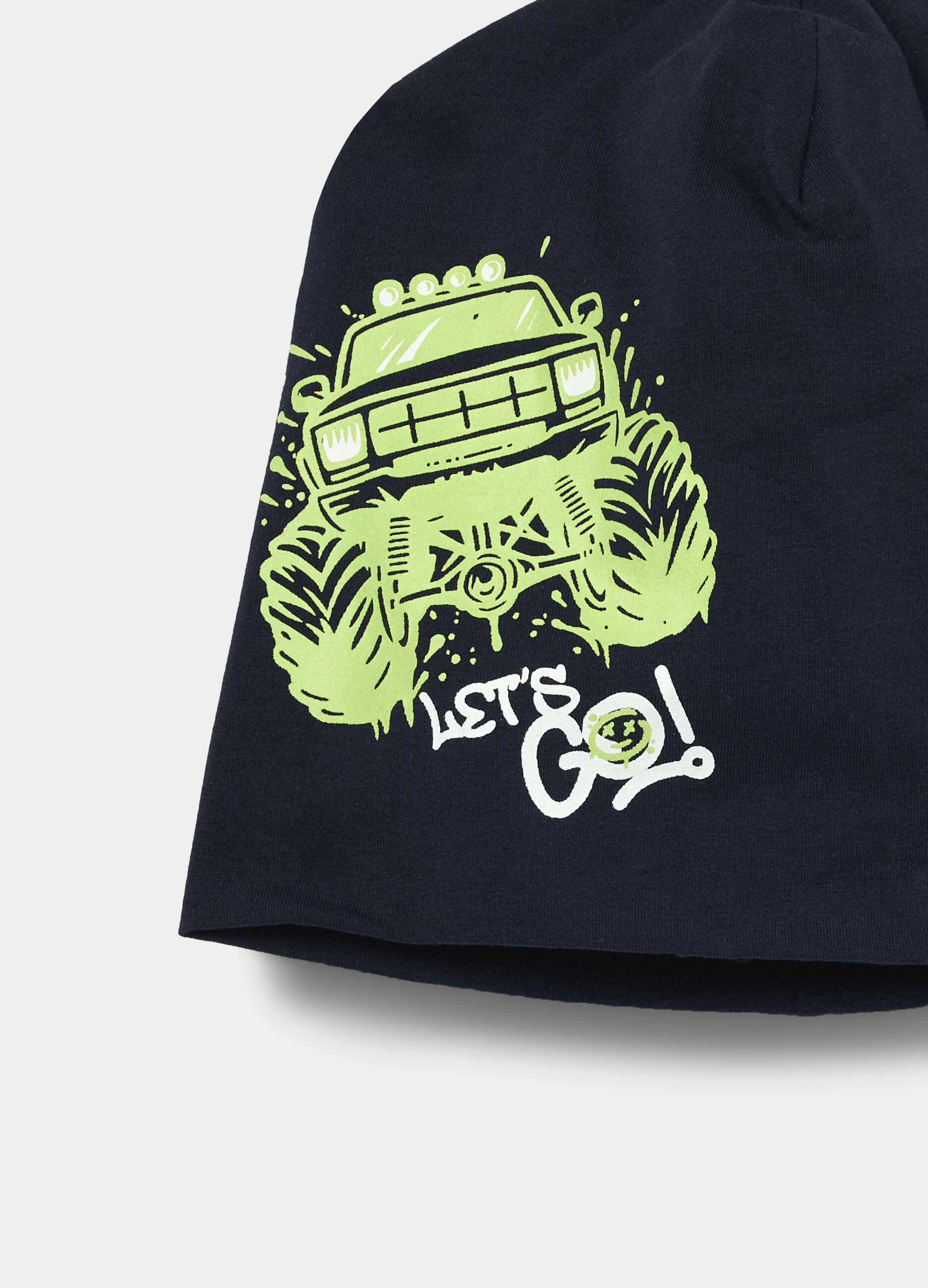 Berretto con stampa in french terry stretch_2