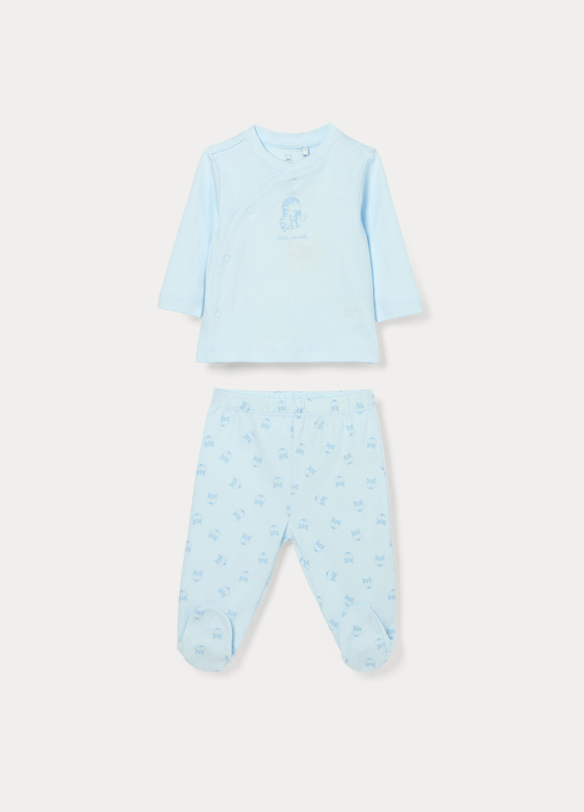 Set in interlock di puro cotone neonato_0