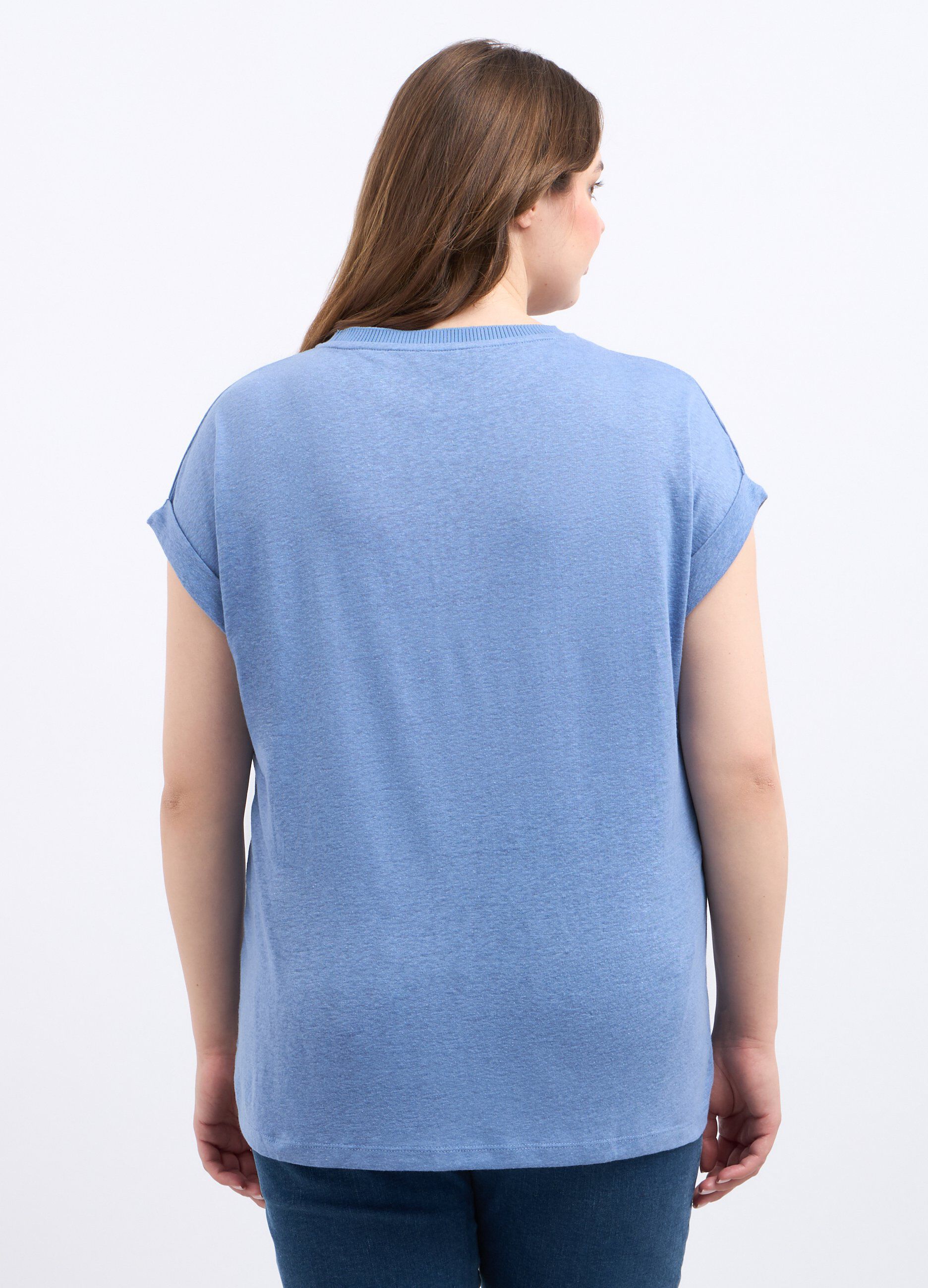 T-shirt in misto lino donna curvy_1