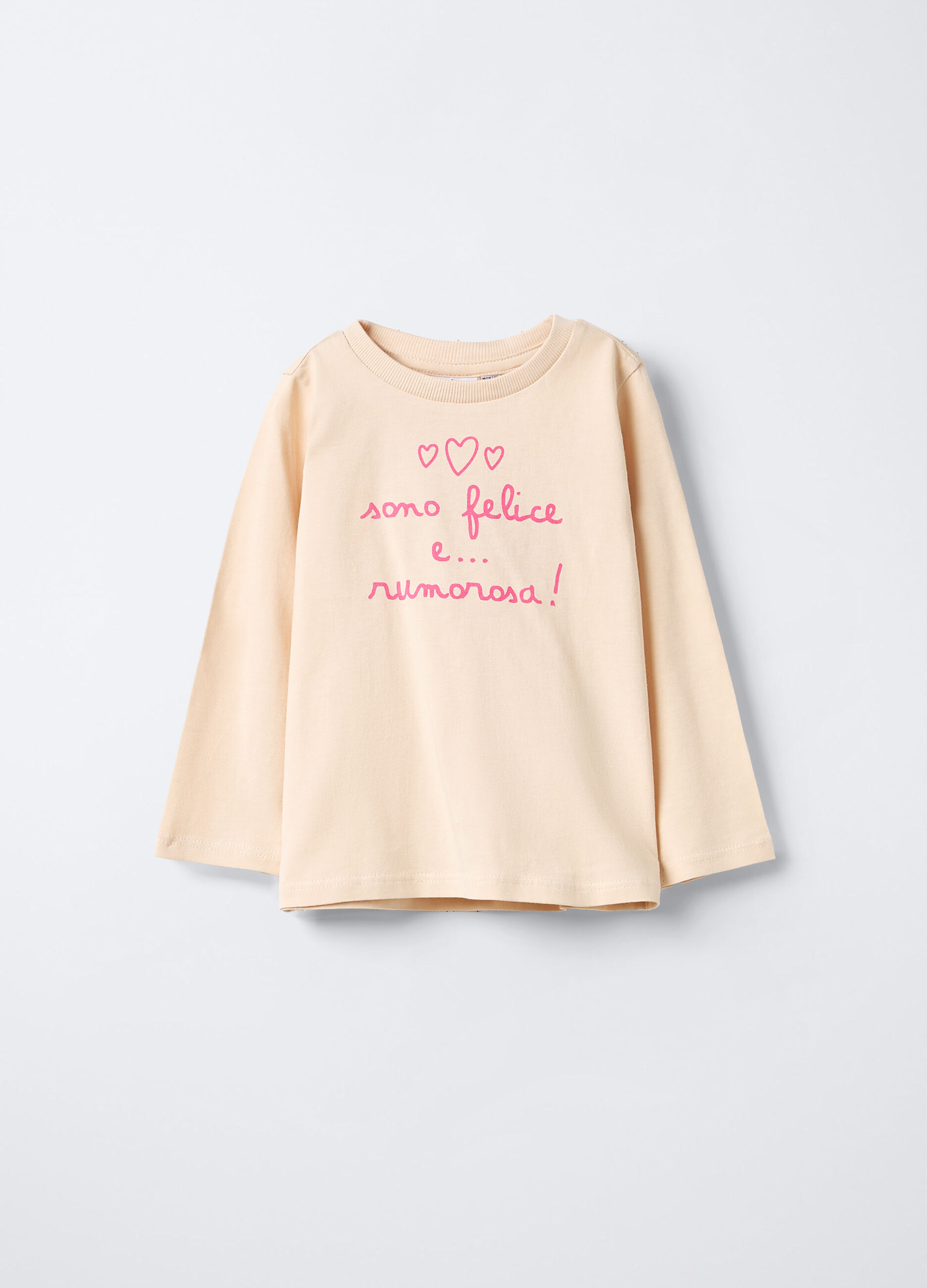 T-shirt girocollo in jersey di puro cotone bimba_0