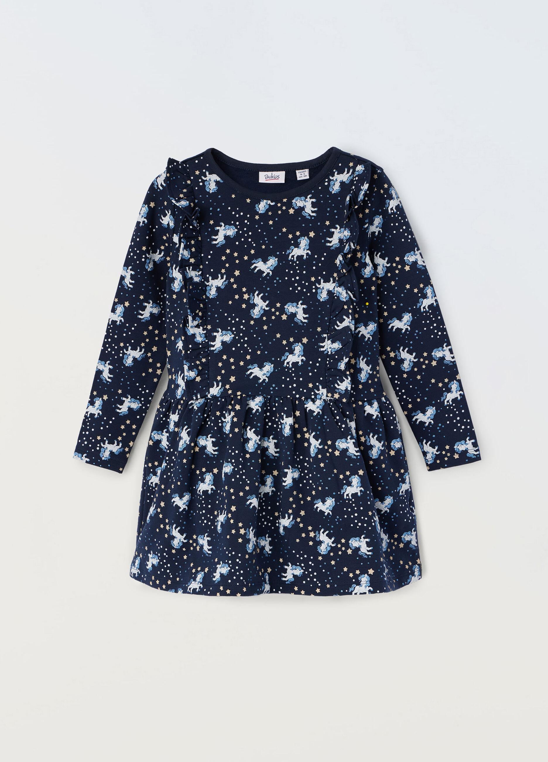 Vestito in cotone stretch bambina