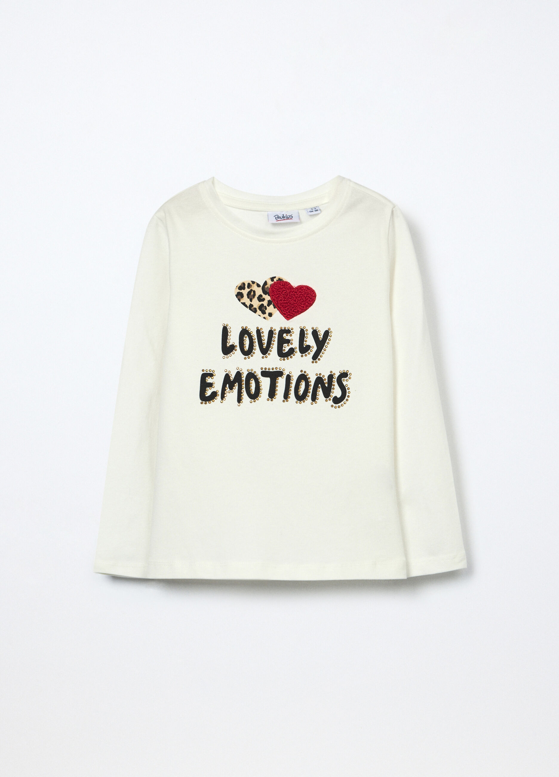 T-shirt in jersey di cotone stretch bambina_0