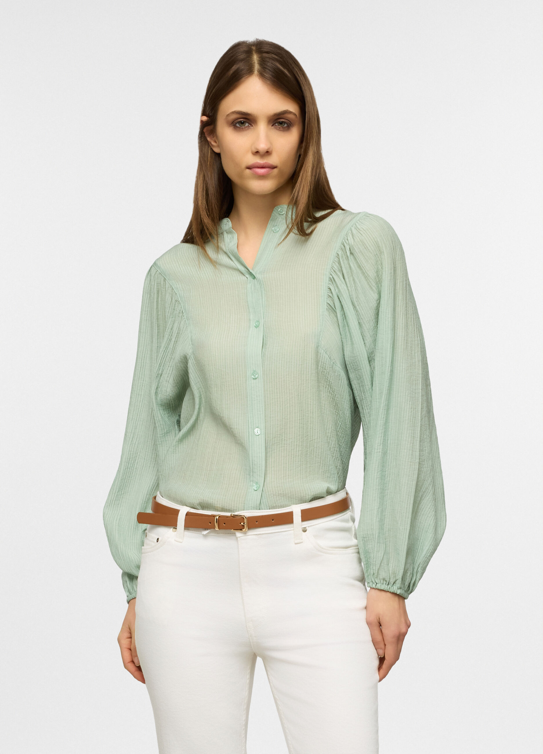 Camicia fit over coreana donna_0