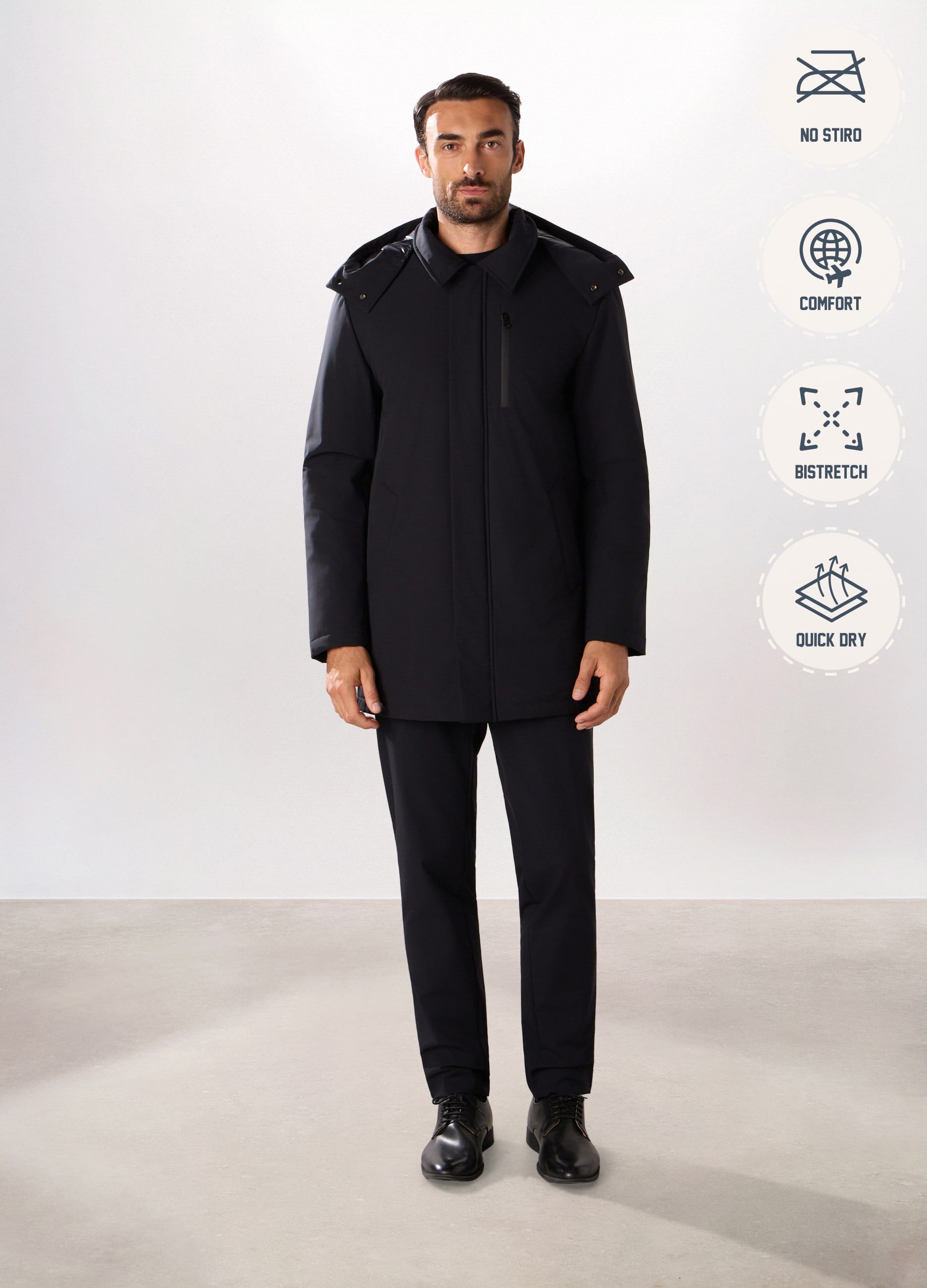 Parka imbottito con cappuccio uomo_1