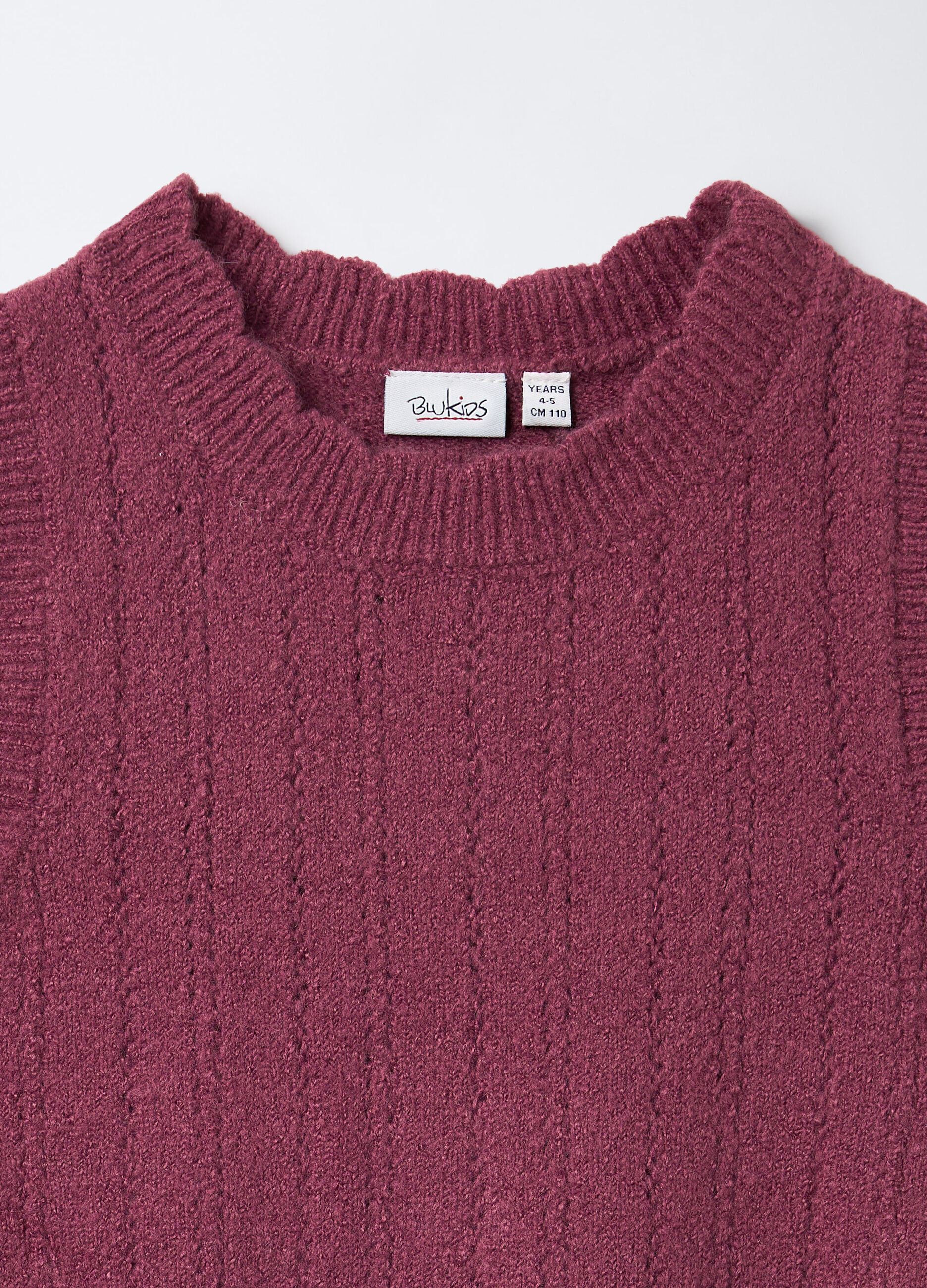 Gilet tricot girocollo bambina_2