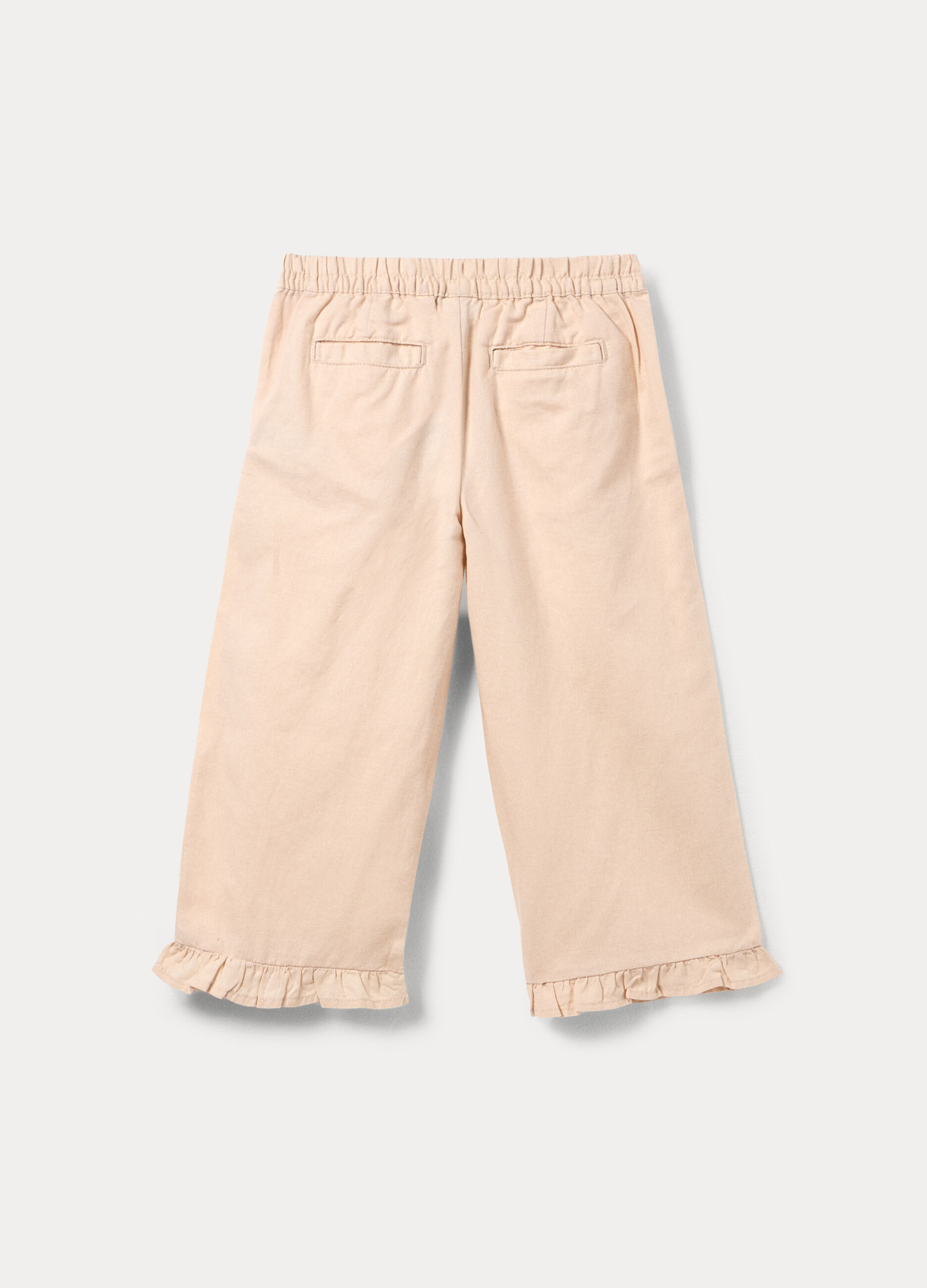 Pantaloni misto lino bambina_1