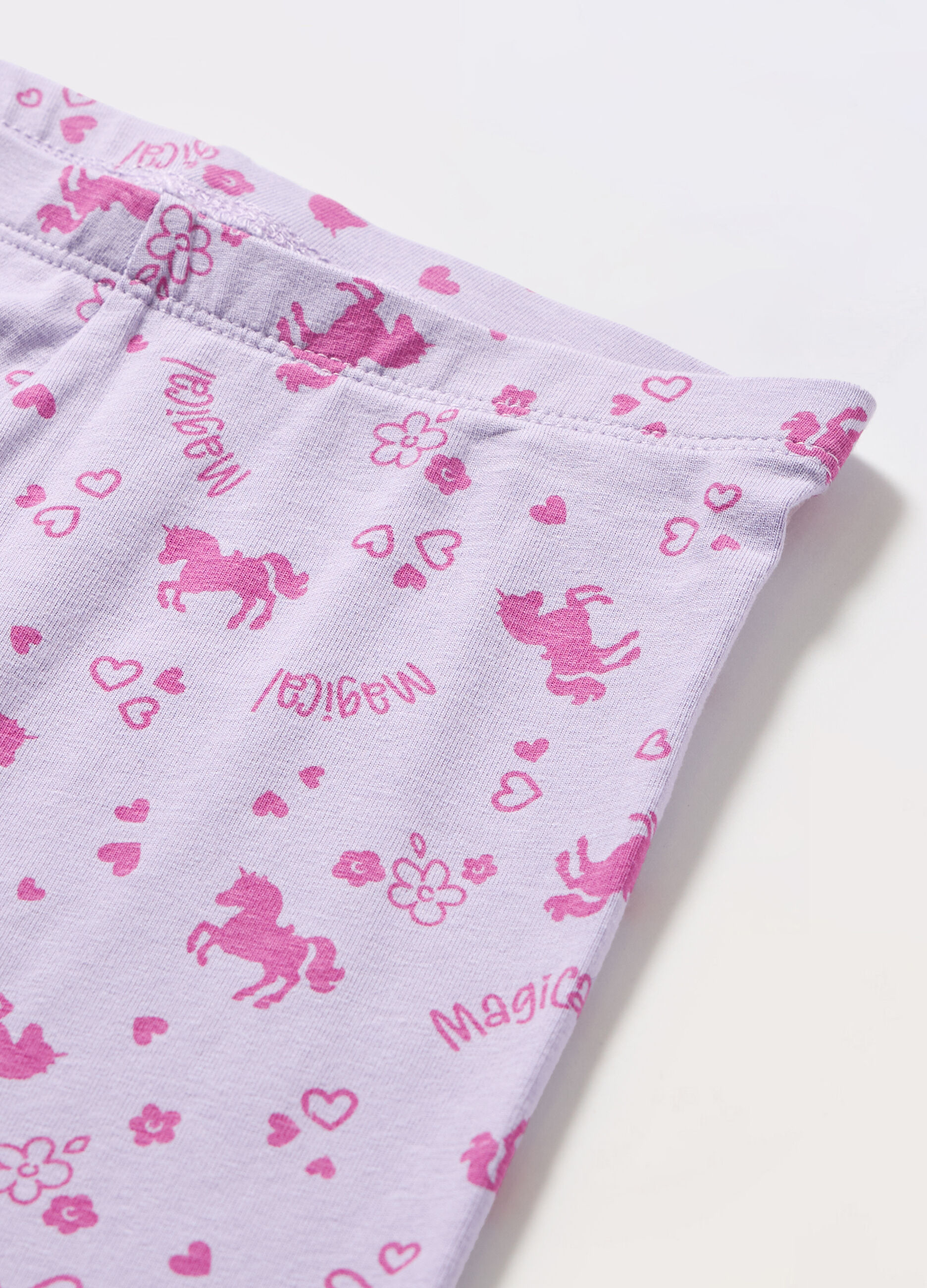 Leggings in jersey di cotone stretch bambina_1