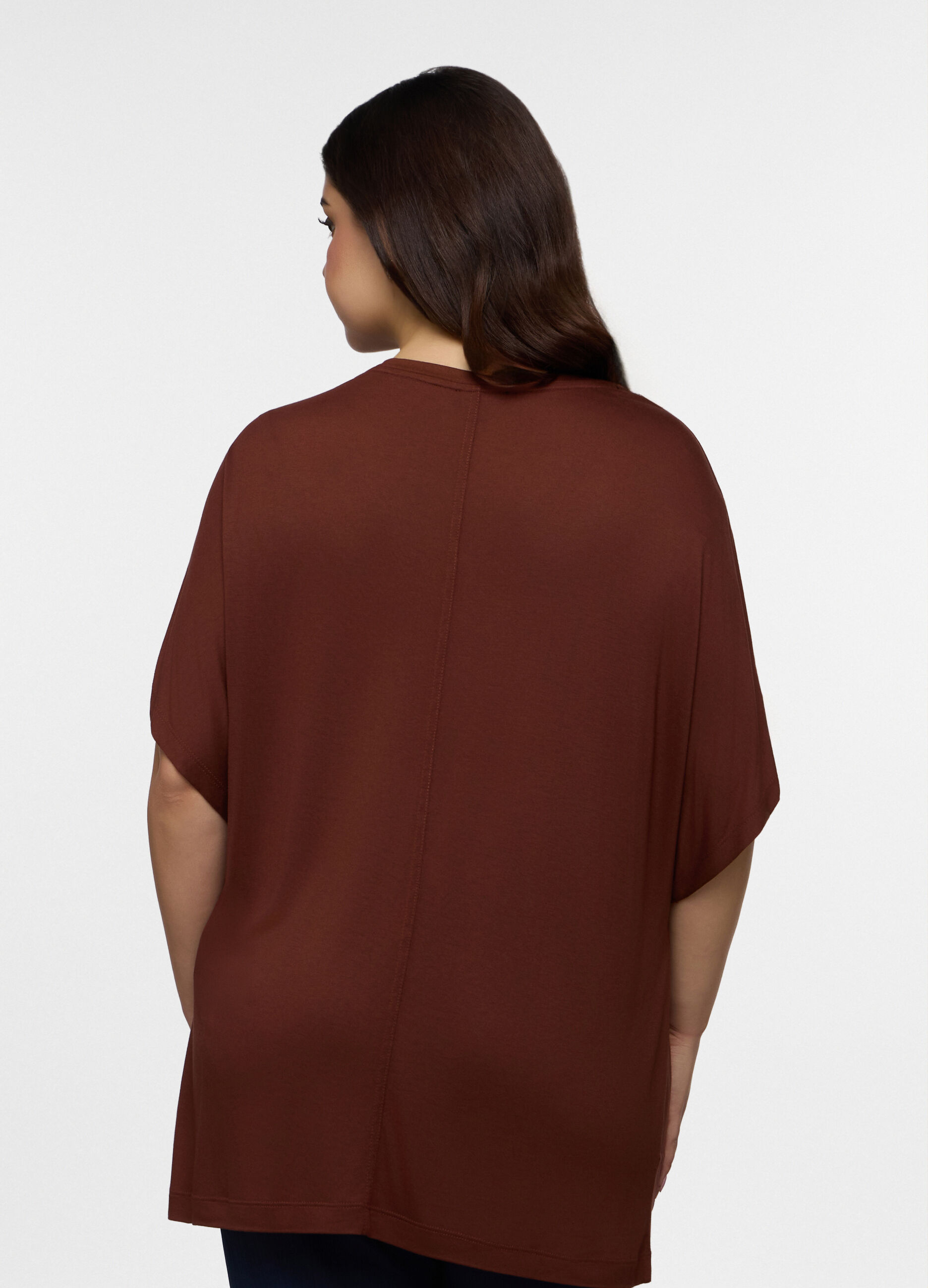 T-shirt Fit Relaxed con scollo a V donna curvy_1