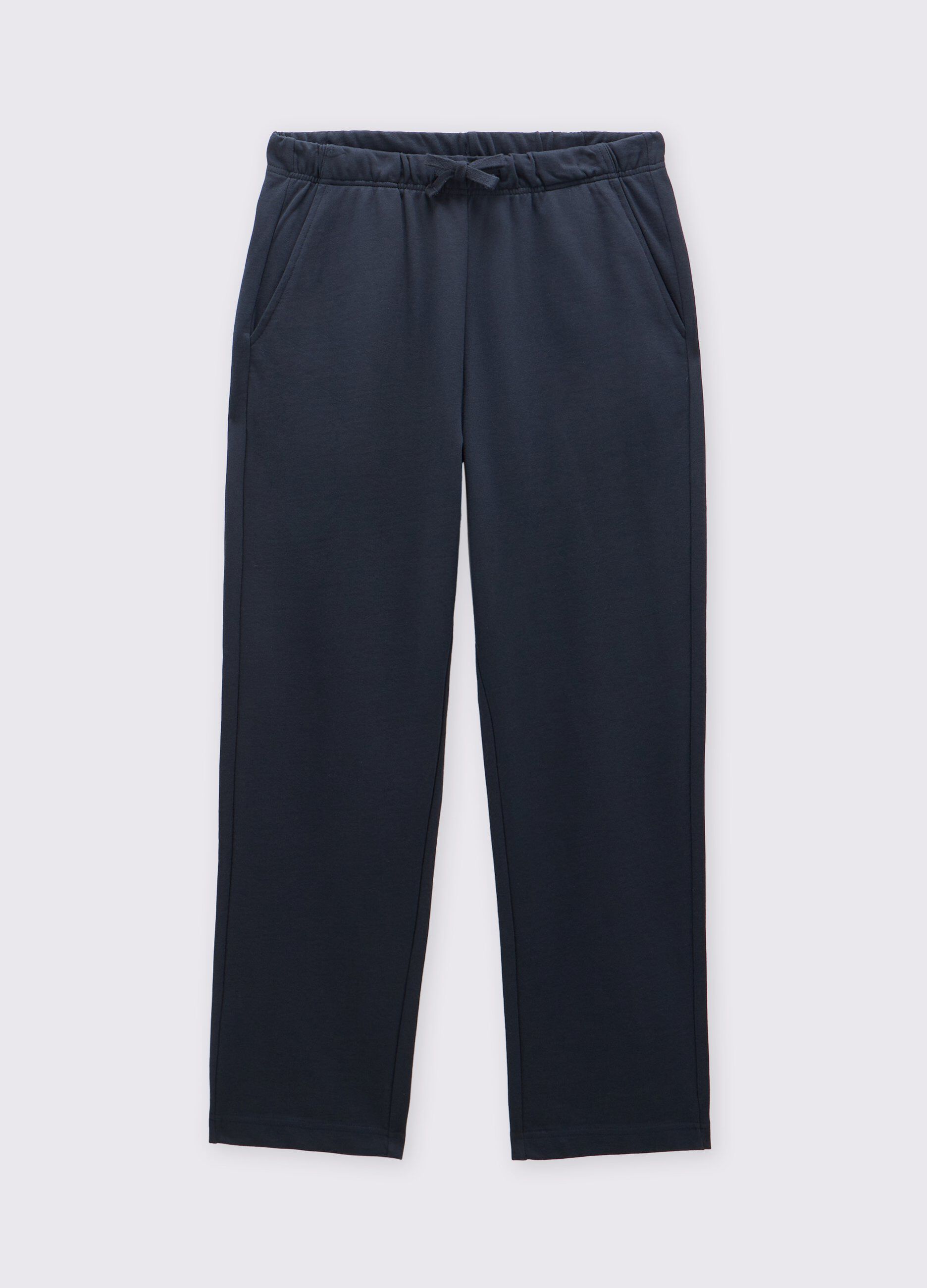 Pantaloni lunghi pigiama in puro cotone uomo_0