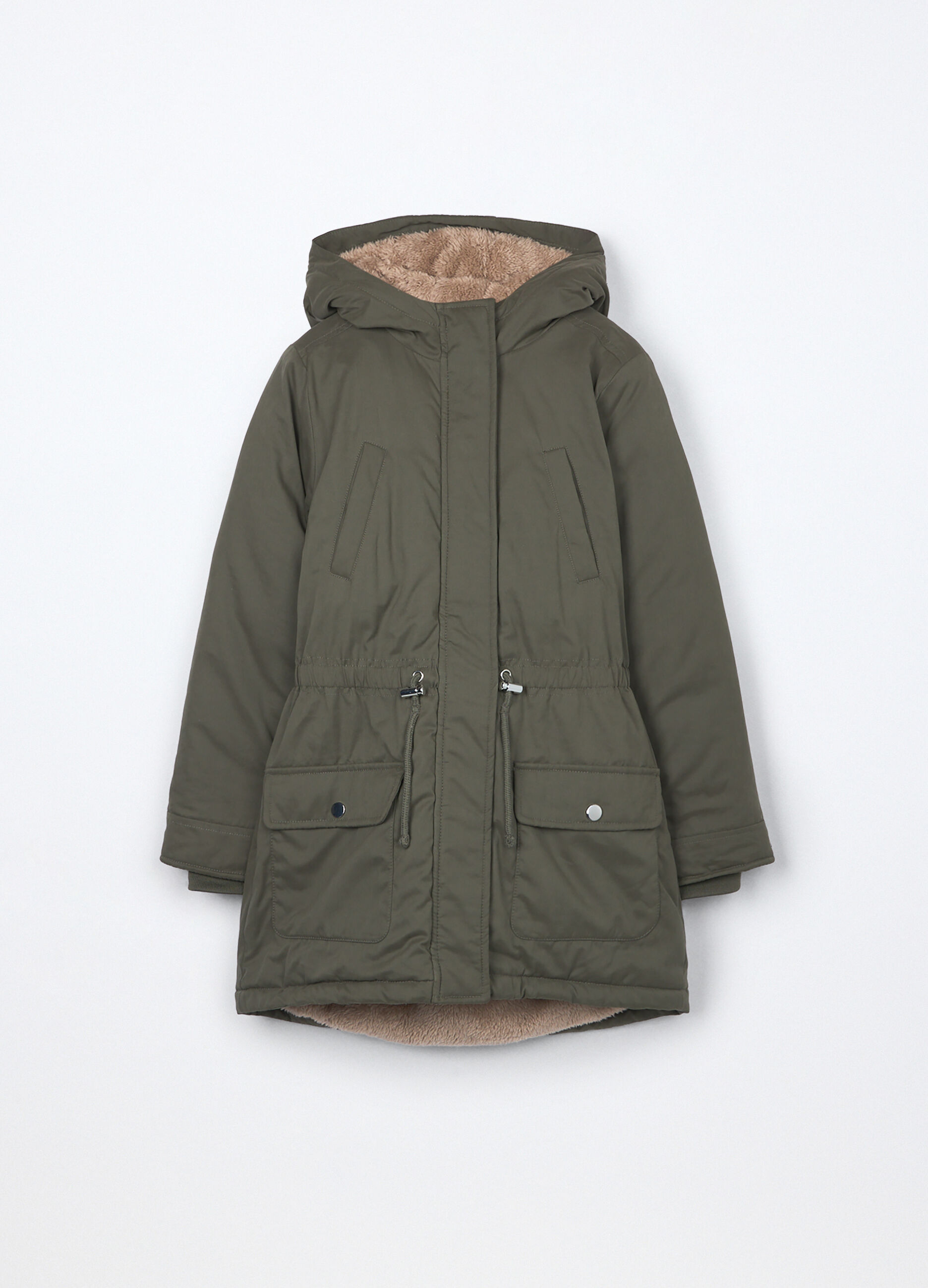 Parka in twill con cappuccio ragazza_0