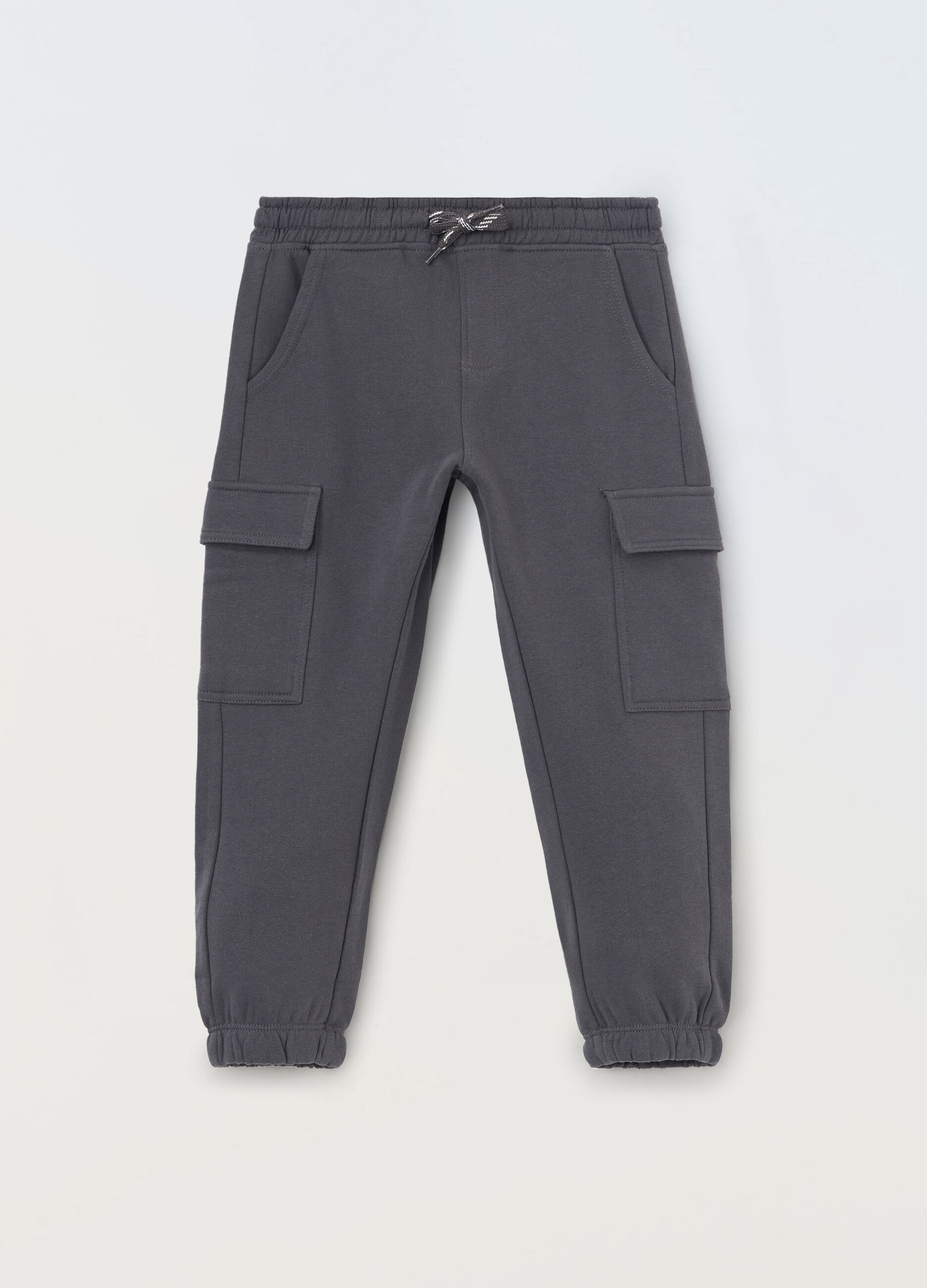 Jogger cargo in puro cotone bambino_0