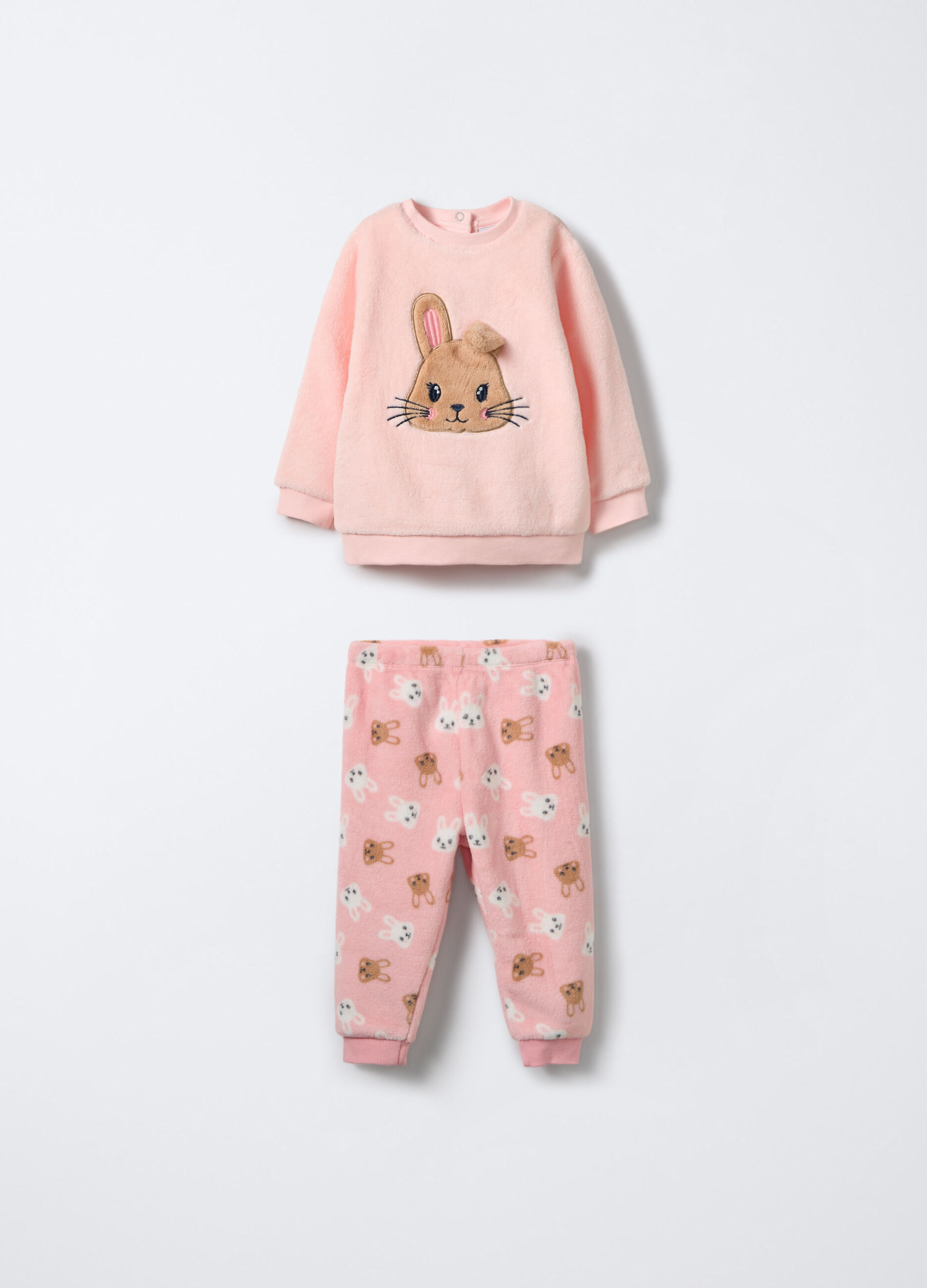 Set pigiama lungo in coral fleece _0