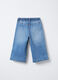 Jogger in denim misto cotone Wide Leg bimba_1