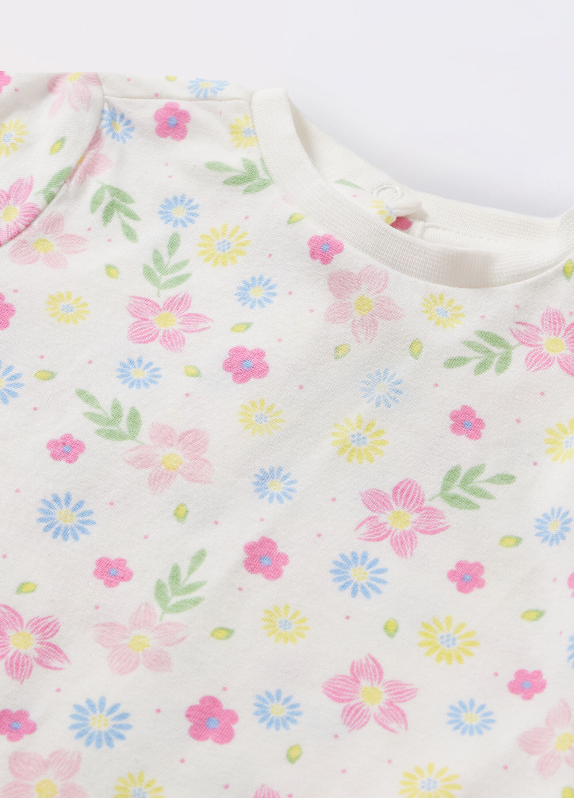 T-shirt in cotone stretch neonata_1